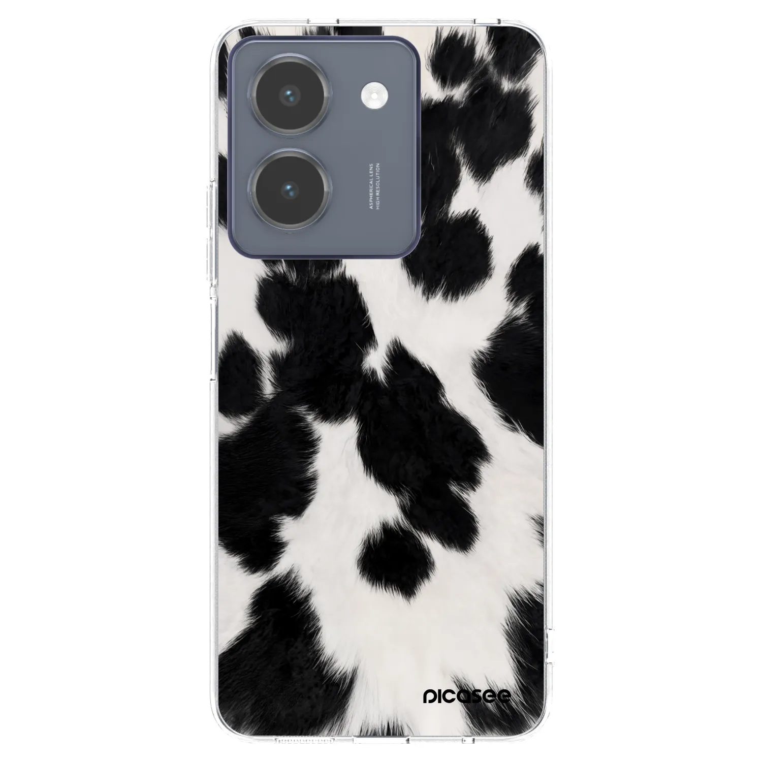 Picasee silikonowe przeźroczyste etui na Vivo Y36 4G - Black Moo
