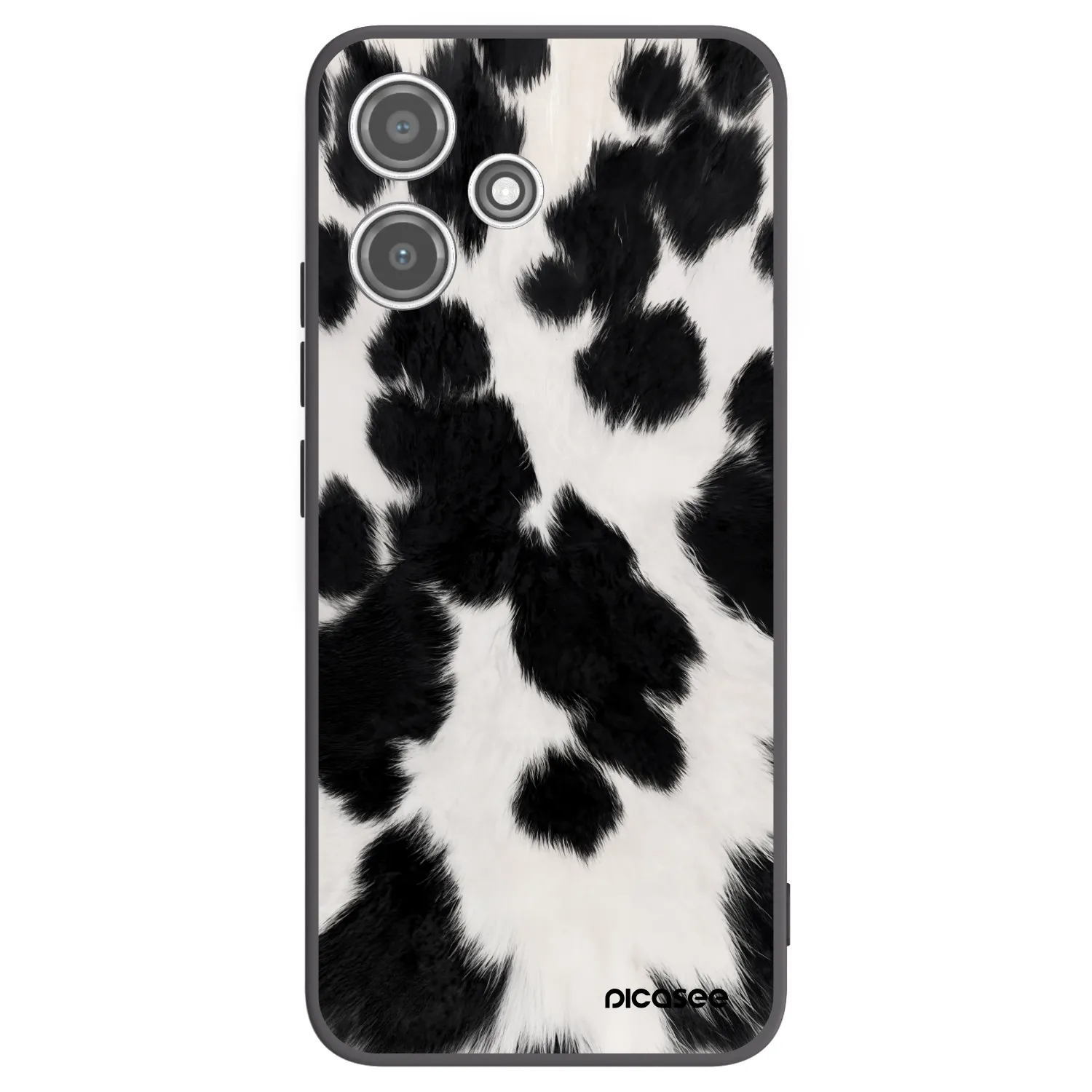 Picasee silikonowe czarne etui na Xiaomi Redmi 12 5G - Black Moo