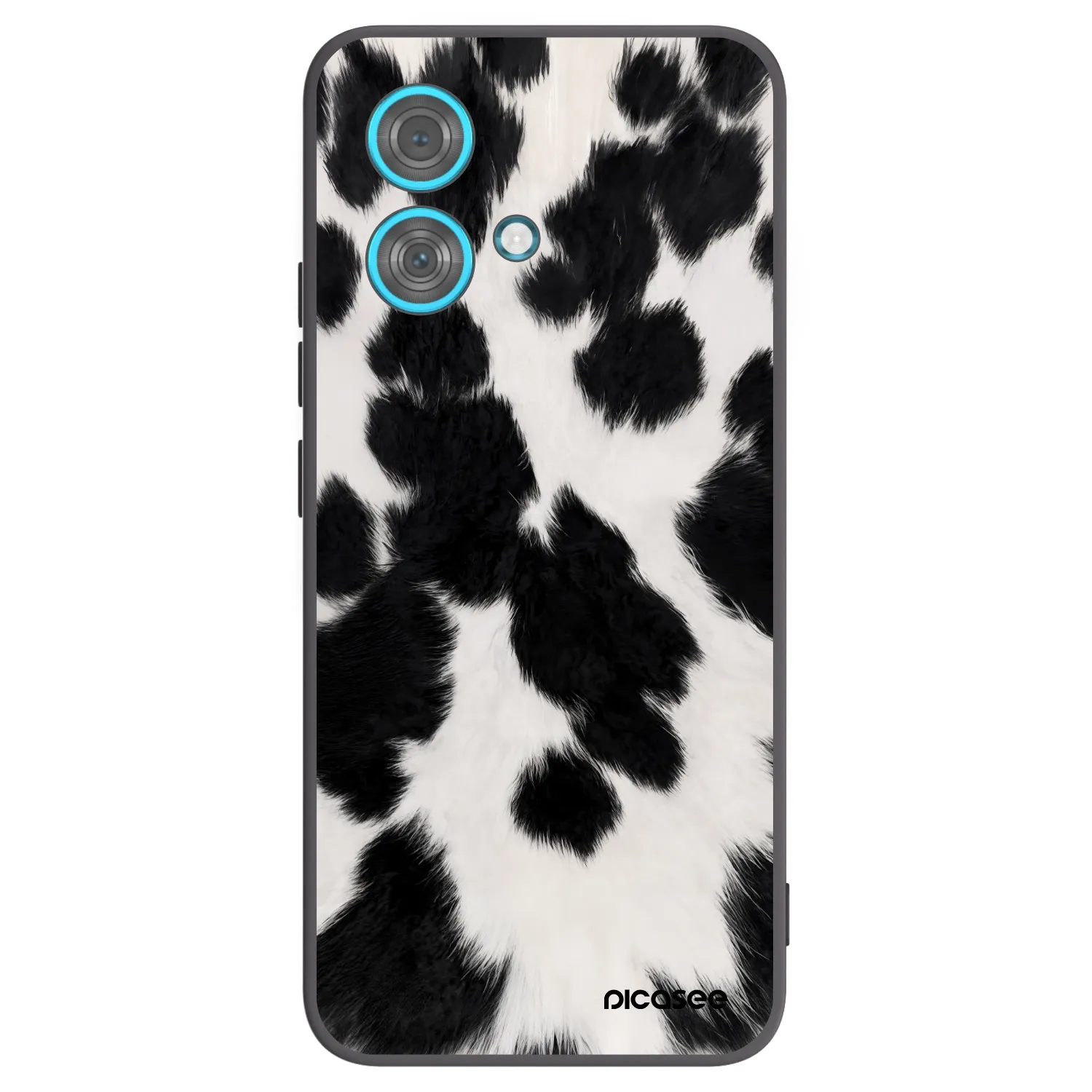 Picasee silikonowe czarne etui na Motorola Edge 40 Neo - Black Moo