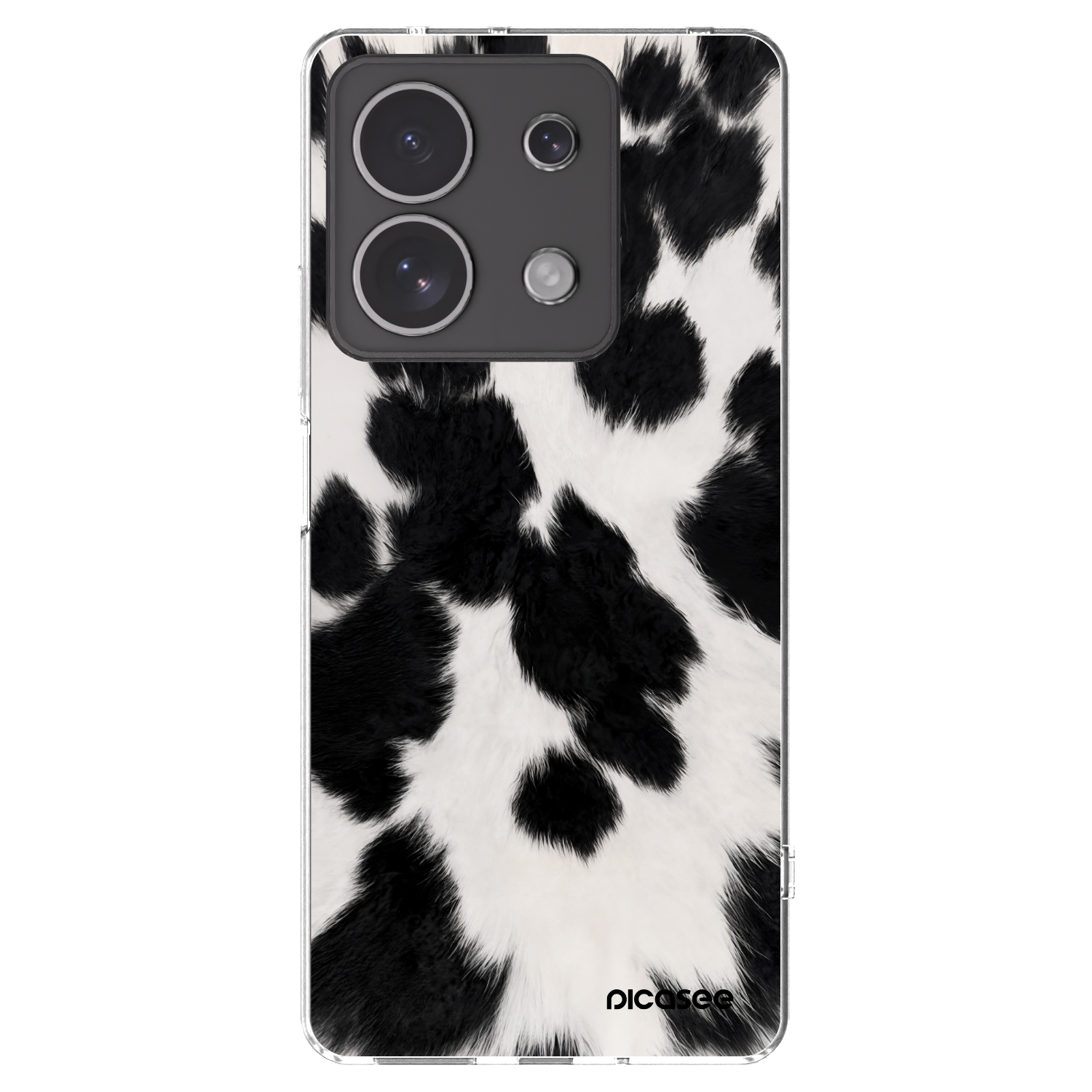 Picasee silikonowe przeźroczyste etui na Xiaomi Redmi Note 13 4G - Black Moo