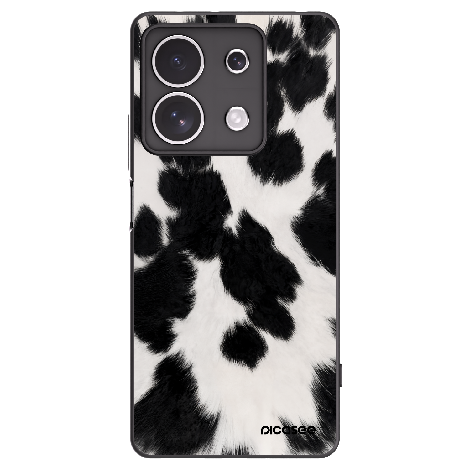 Picasee silikonowe czarne etui na Xiaomi Redmi Note 13 4G - Black Moo