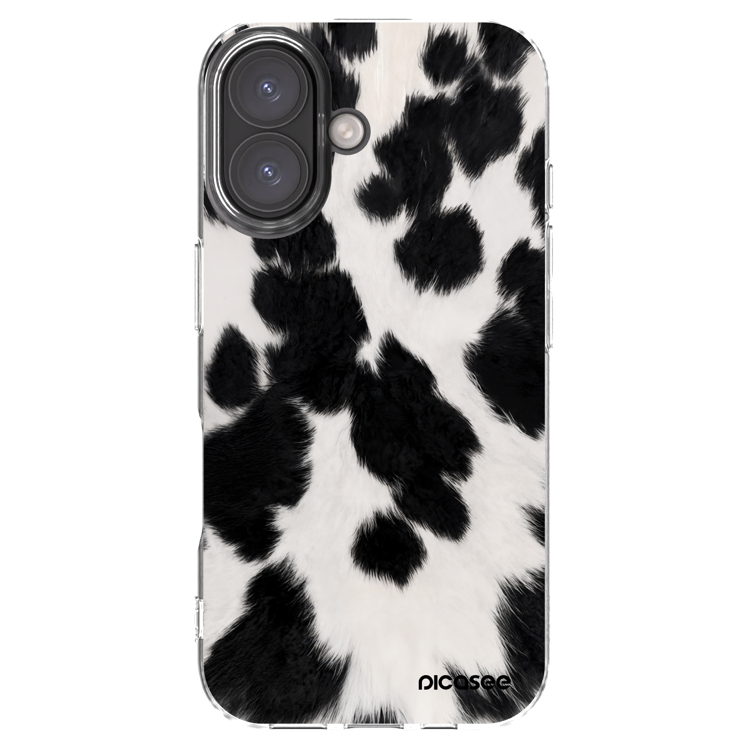 Picasee silikonowe przeźroczyste etui na Apple iPhone 16 - Black Moo