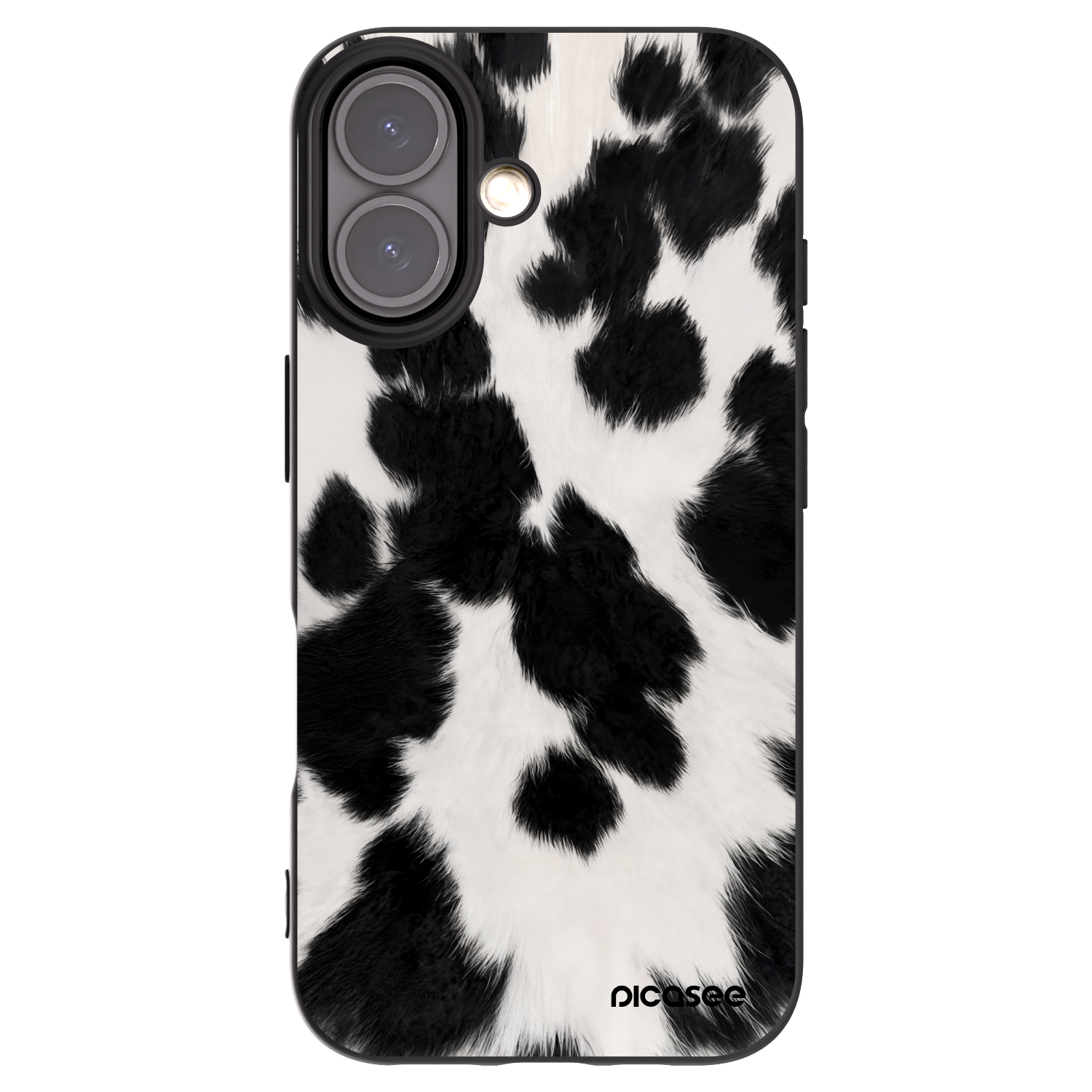 Picasee silikonowe czarne etui na Apple iPhone 16 - Black Moo