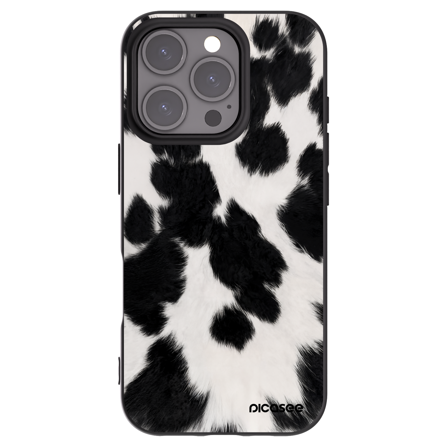 Picasee silikonowe czarne etui na Apple iPhone 16 Pro - Black Moo