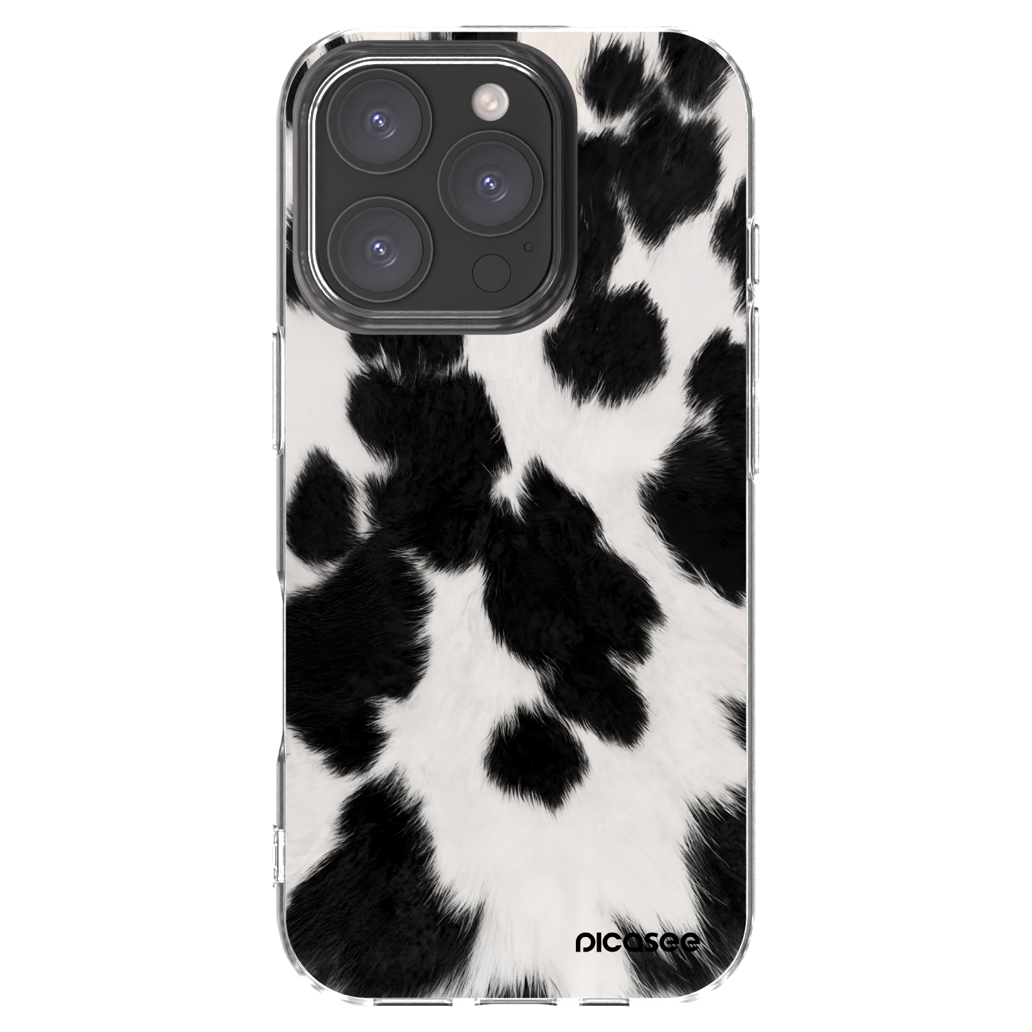 Picasee silikonowe przeźroczyste etui na Apple iPhone 16 Pro - Black Moo