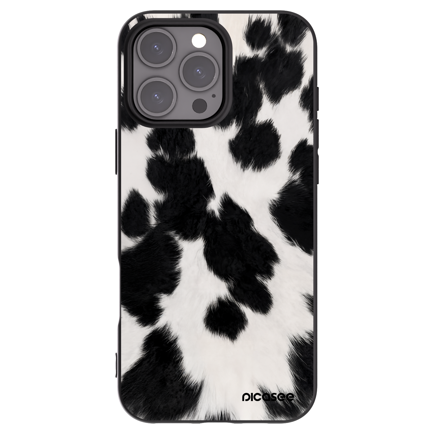 Picasee silikonowe czarne etui na Apple iPhone 16 Pro Max - Black Moo