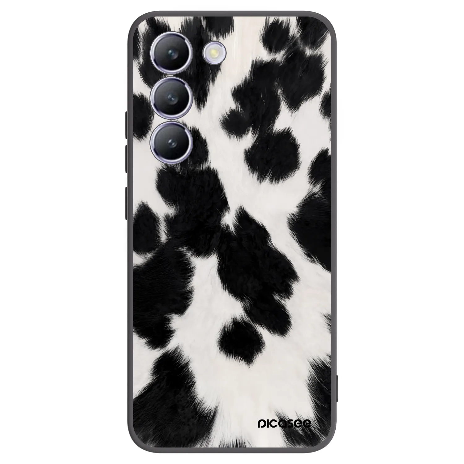 Picasee silikonowe czarne etui na Vivo V40 SE 5G - Black Moo