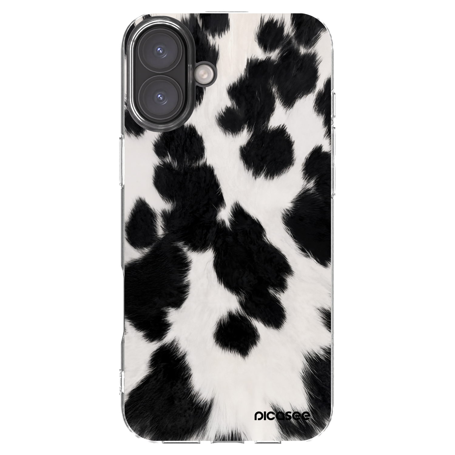 Picasee silikonowe przeźroczyste etui na Apple iPhone 16 Plus - Black Moo