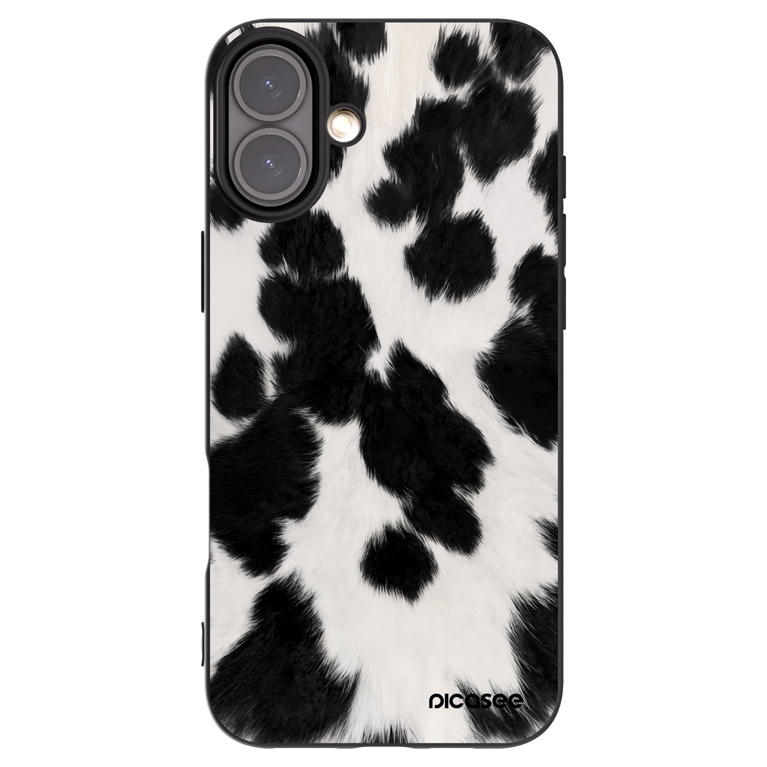 Picasee silikonowe czarne etui na Apple iPhone 16 Plus - Black Moo