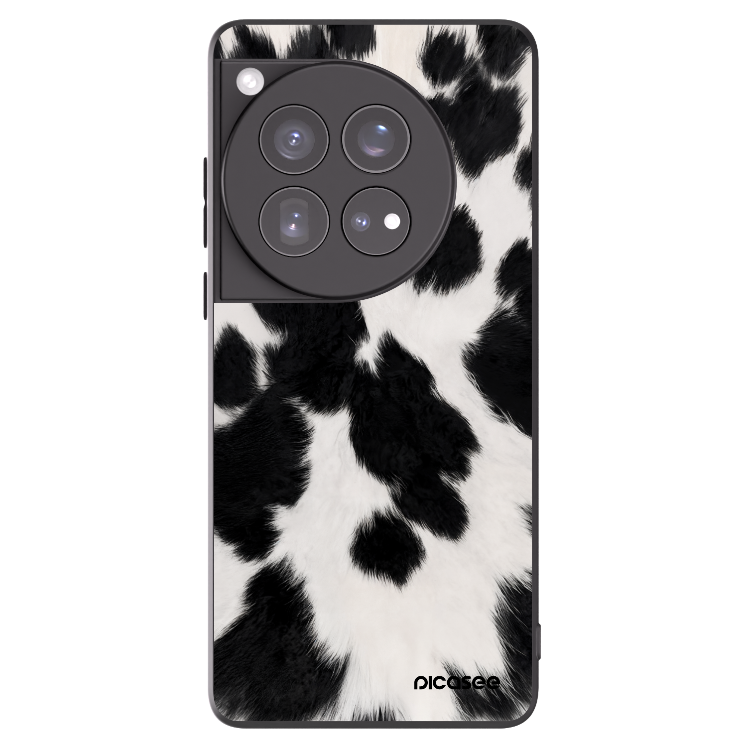 Picasee silikonowe czarne etui na OnePlus 12 5G - Black Moo
