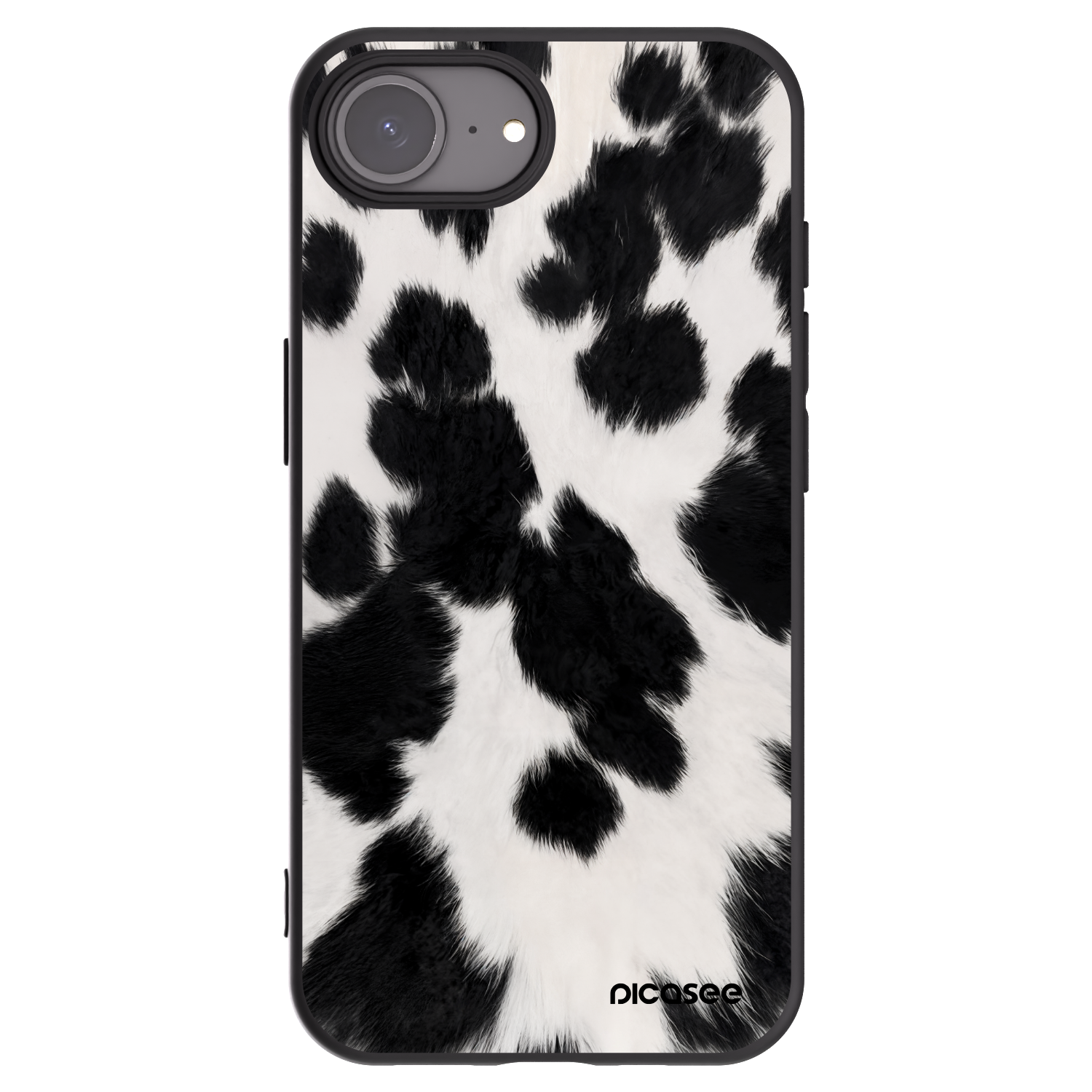 Picasee silikonowe czarne etui na Apple iPhone 16e - Black Moo