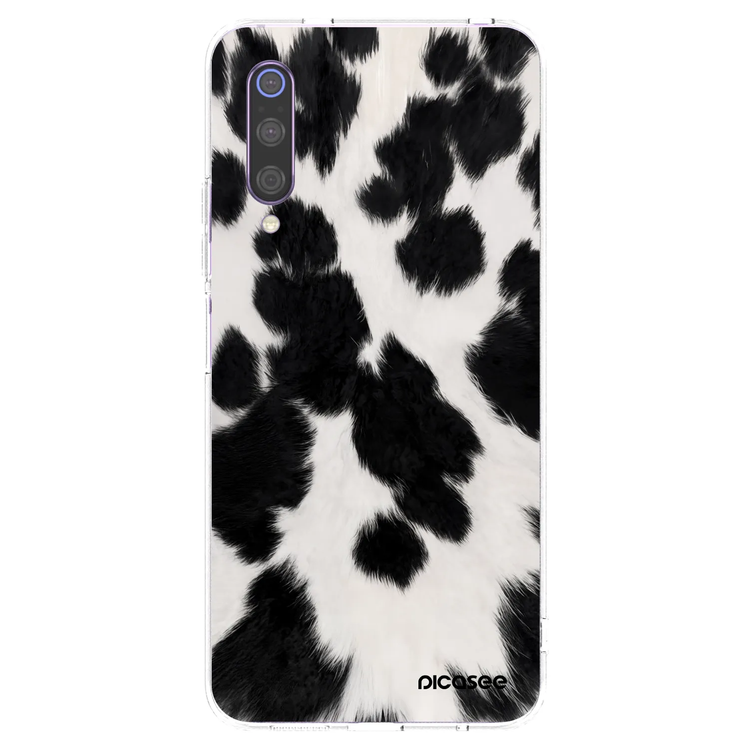Picasee silikonowe przeźroczyste etui na Xiaomi Mi 9 - Black Moo