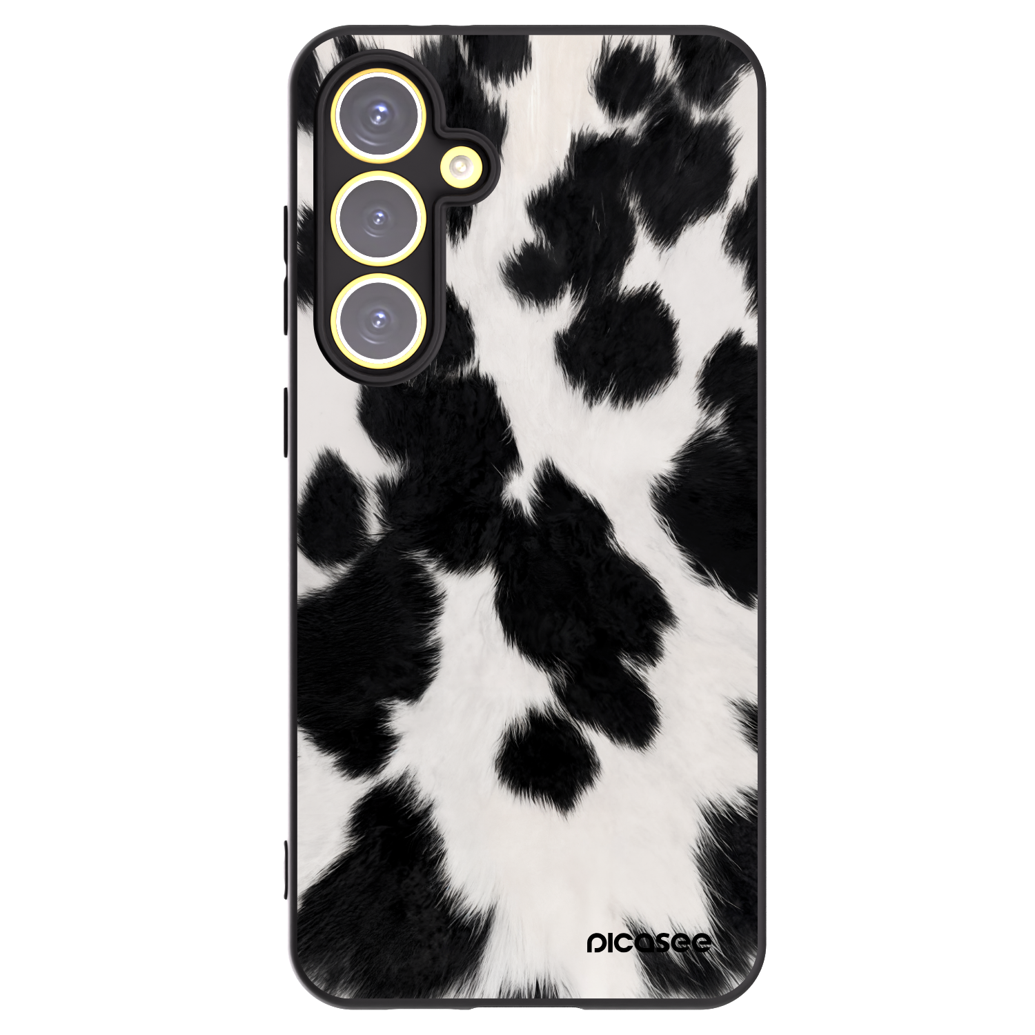 Picasee silikonowe czarne etui na Samsung Galaxy S24 FE S721B - Black Moo