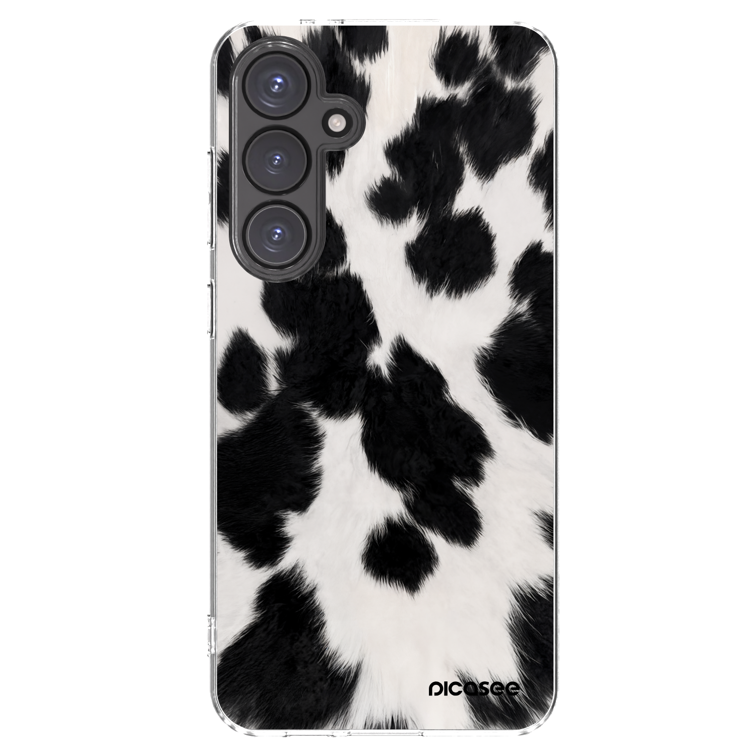 Picasee silikonowe przeźroczyste etui na Samsung Galaxy S24 FE S721B - Black Moo