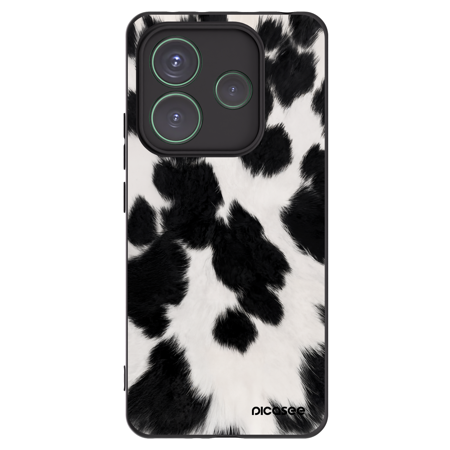 Picasee silikonowe czarne etui na Xiaomi Redmi Note 14 5G - Black Moo