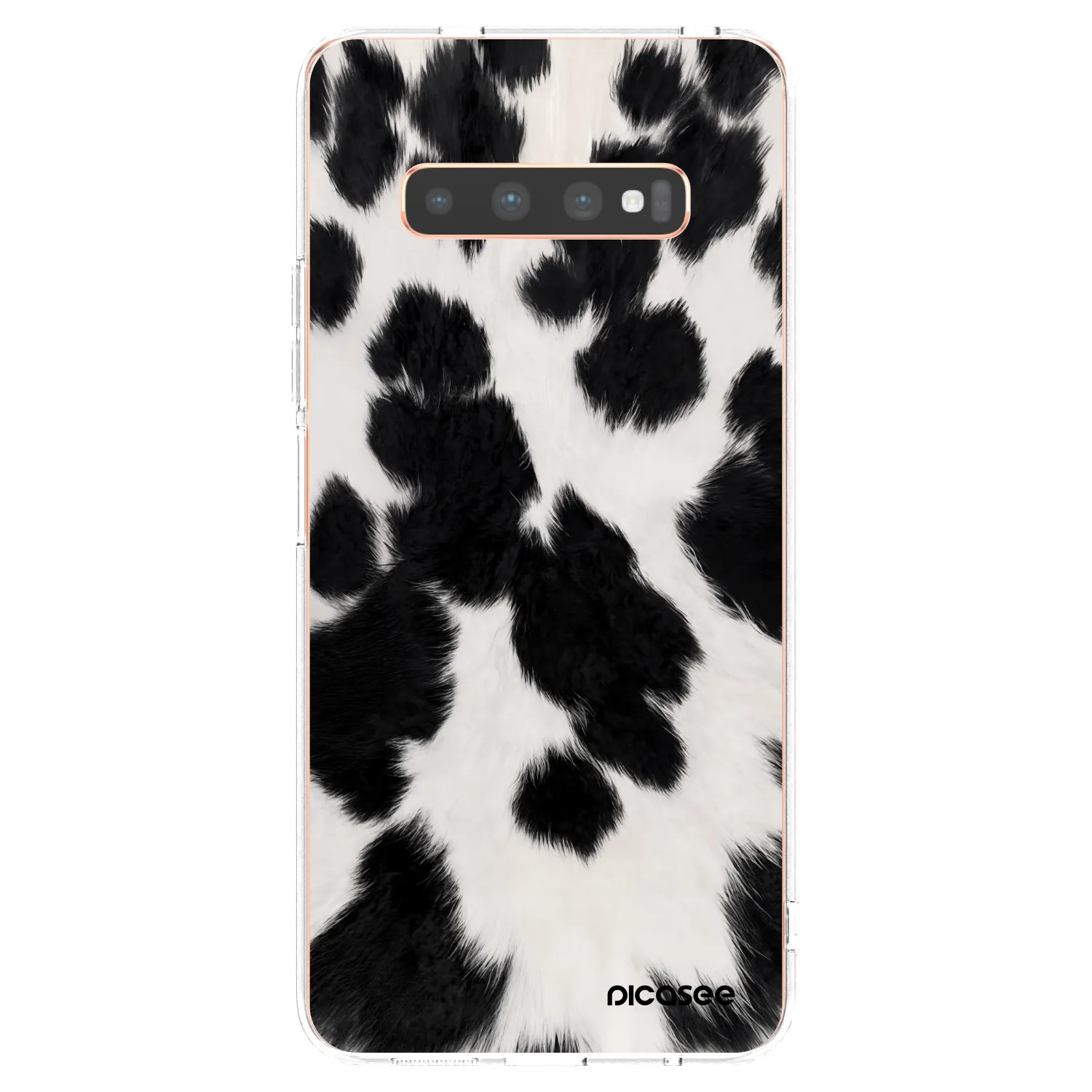 Picasee silikonowe przeźroczyste etui na Samsung Galaxy S10 Plus G975 - Black Moo