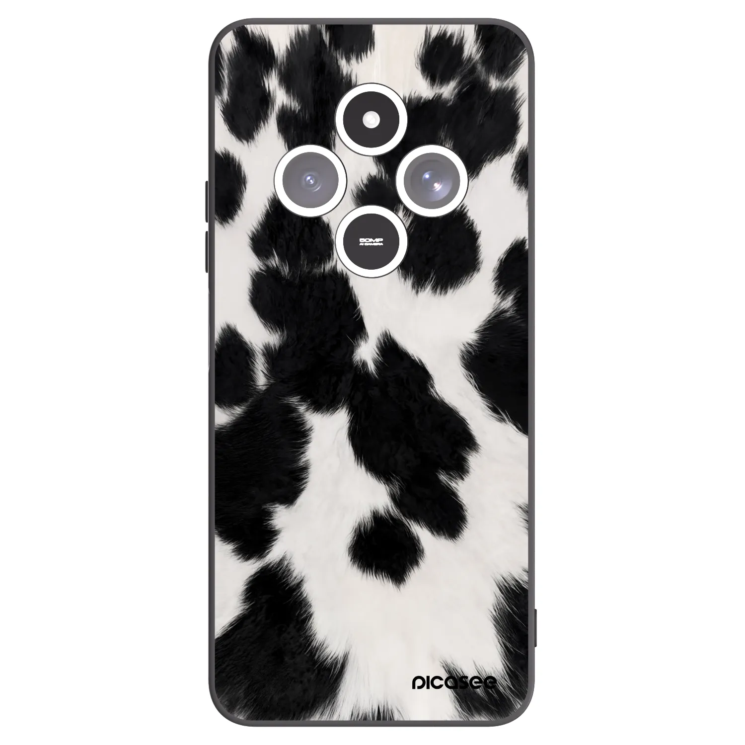 Picasee silikonowe czarne etui na Xiaomi Redmi 14C - Black Moo