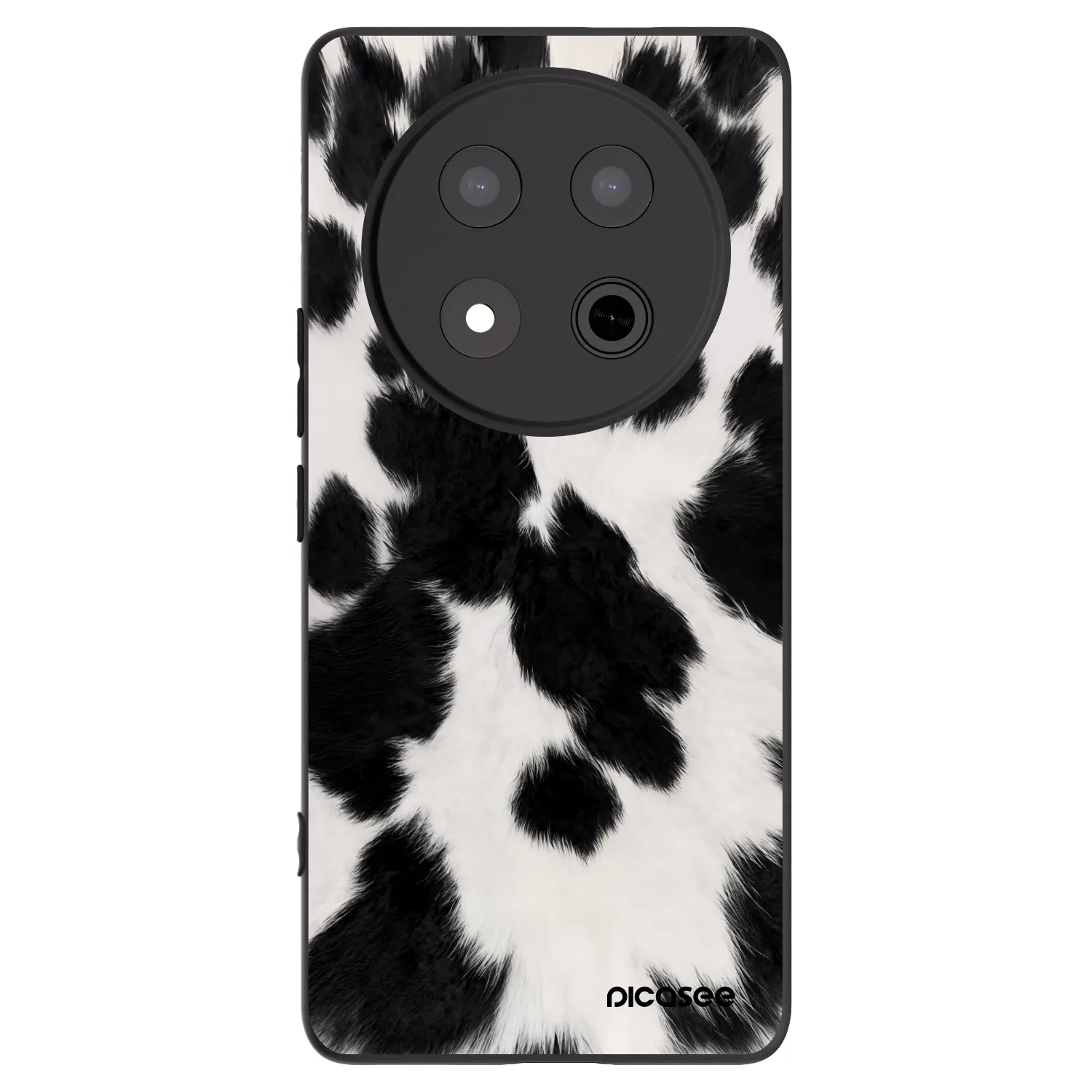 Picasee silikonowe czarne etui na Honor Magic7 Lite 5G - Black Moo