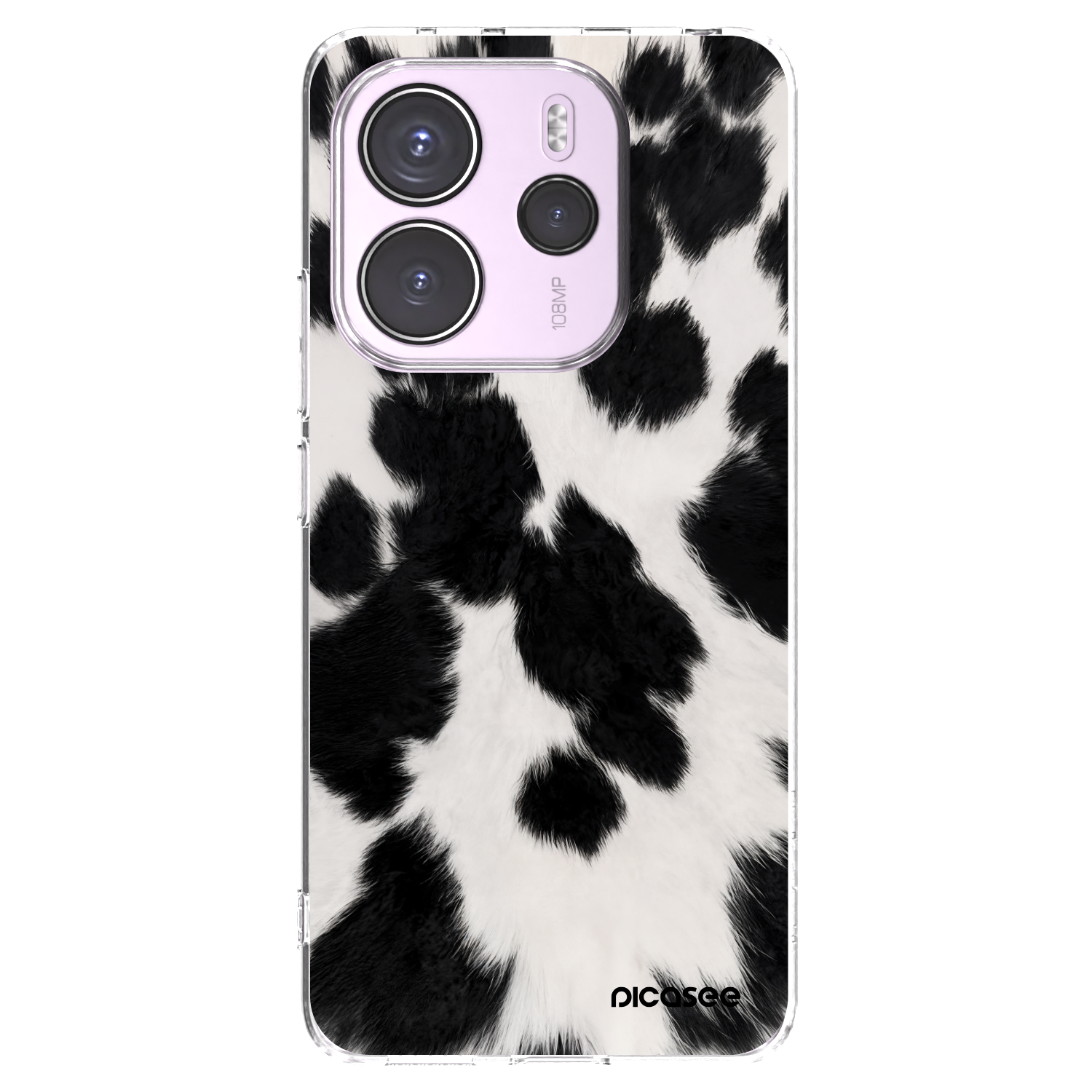 Picasee silikonowe przeźroczyste etui na Xiaomi Redmi Note 14 4G - Black Moo