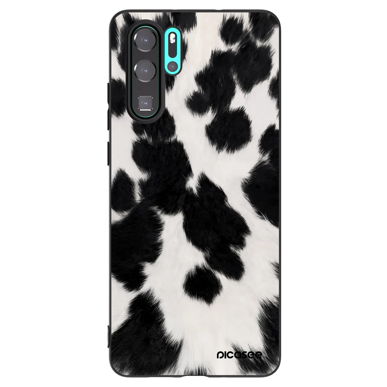 Picasee silikonowe czarne etui na Huawei P30 Pro - Black Moo