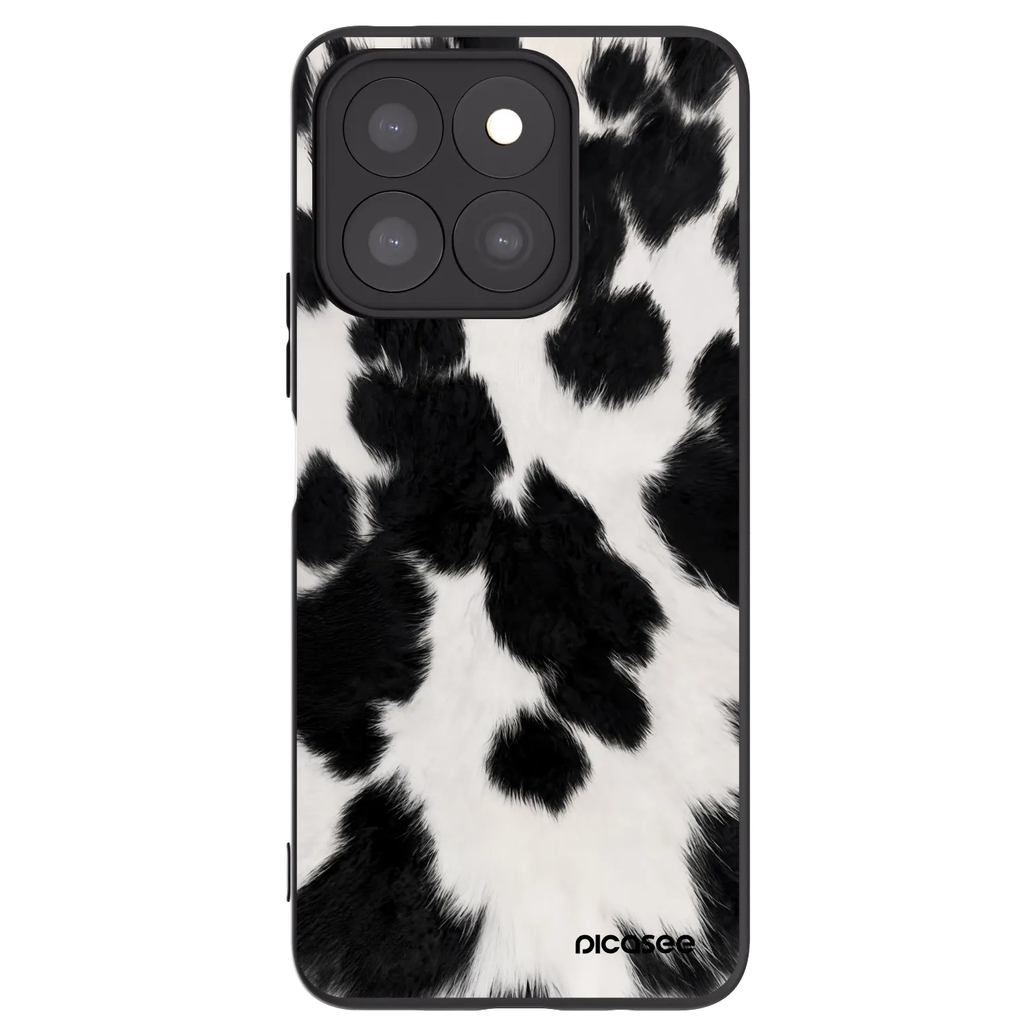 Picasee silikonowe czarne etui na Honor X8c - Black Moo
