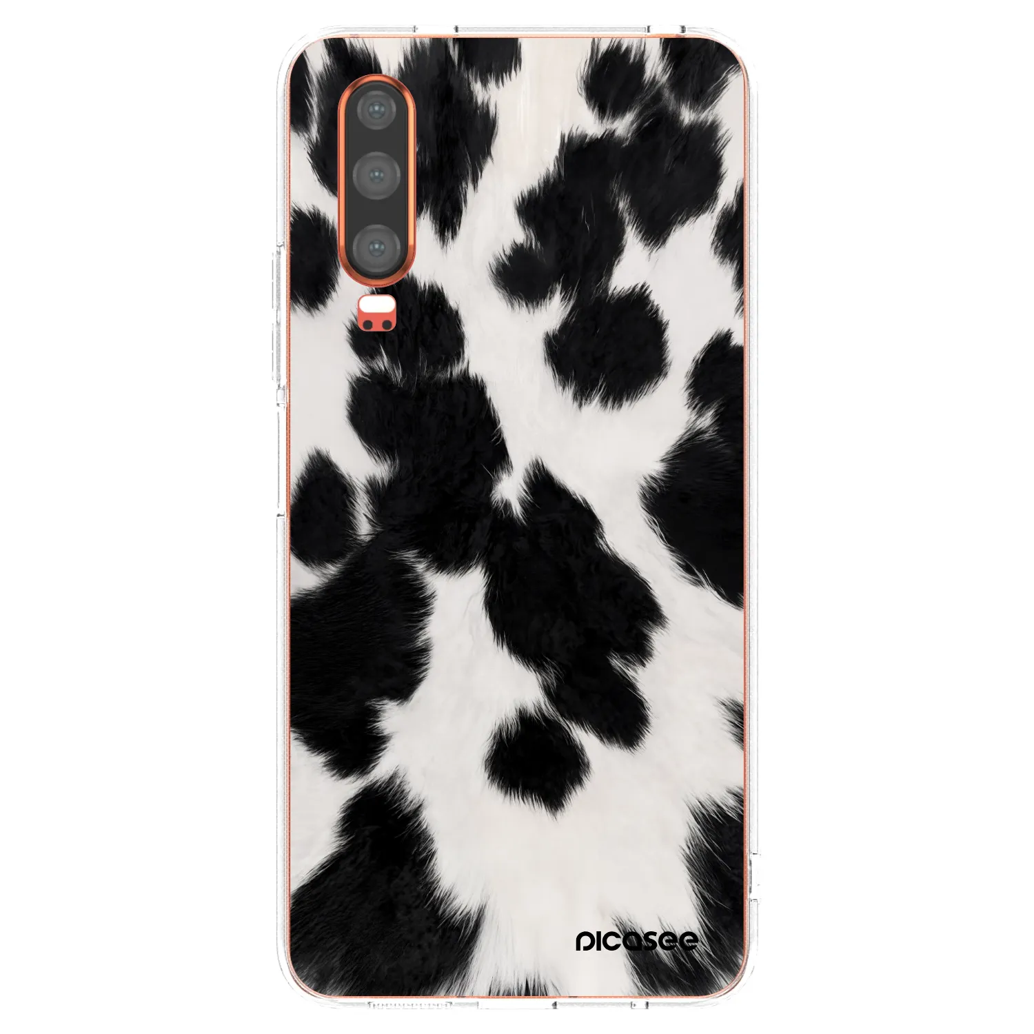 Picasee silikonowe przeźroczyste etui na Huawei P30 - Black Moo