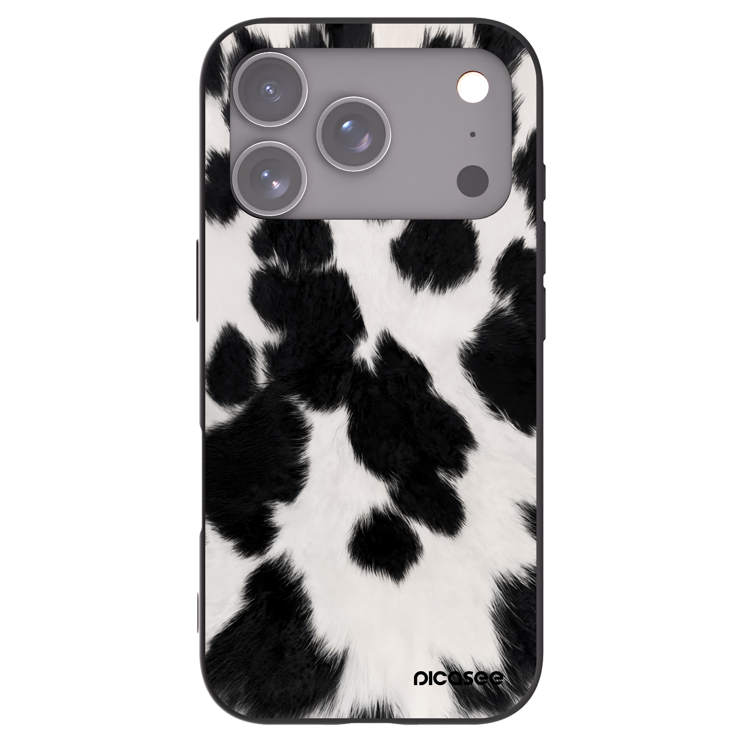 Picasee silikonowe czarne etui na Apple iPhone 17 Pro - Black Moo
