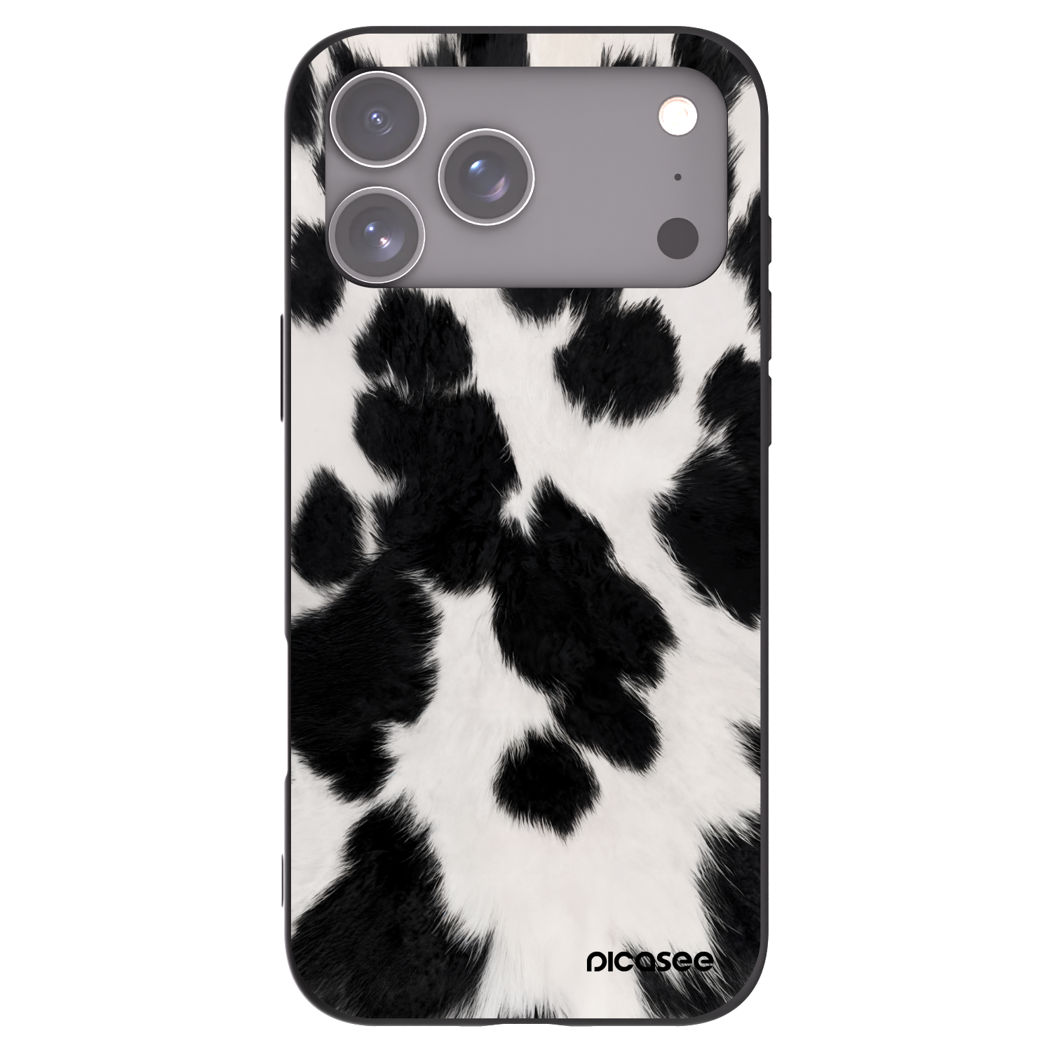 Picasee silikonowe czarne etui na Apple iPhone 17 Pro Max - Black Moo