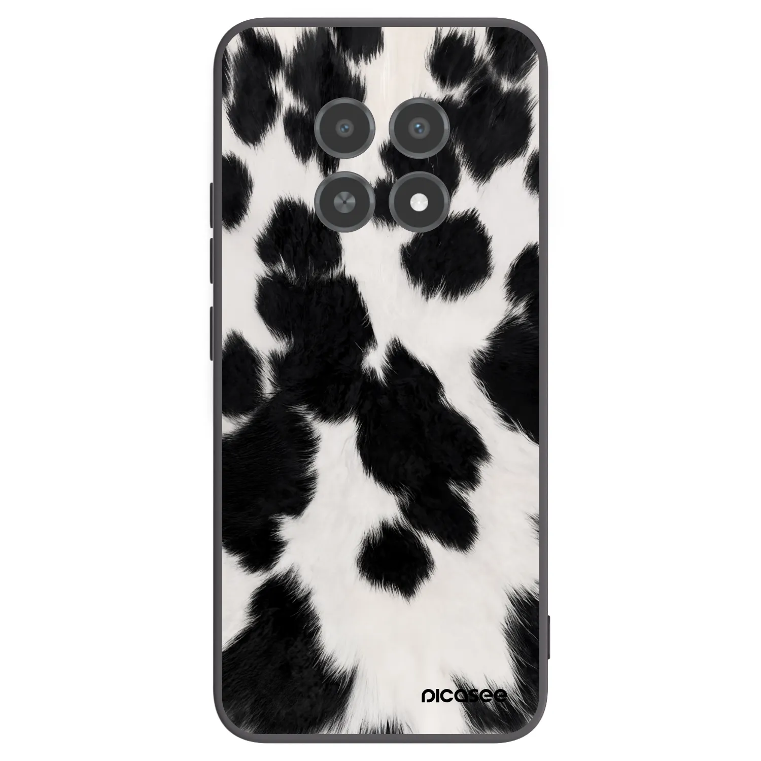 Picasee silikonowe czarne etui na Realme 12X - Black Moo