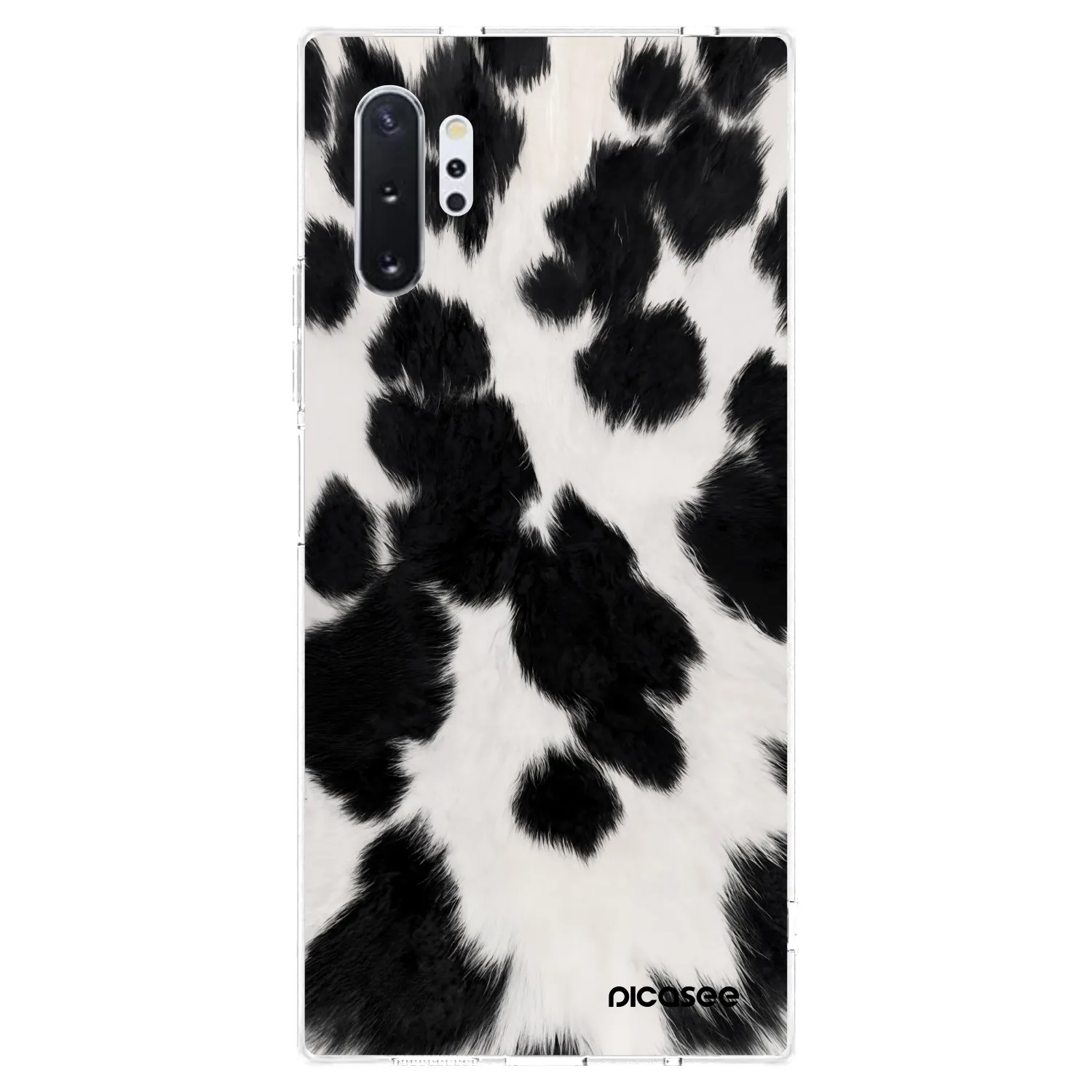 Picasee silikonowe przeźroczyste etui na Samsung Galaxy Note 10+ N975F - Black Moo