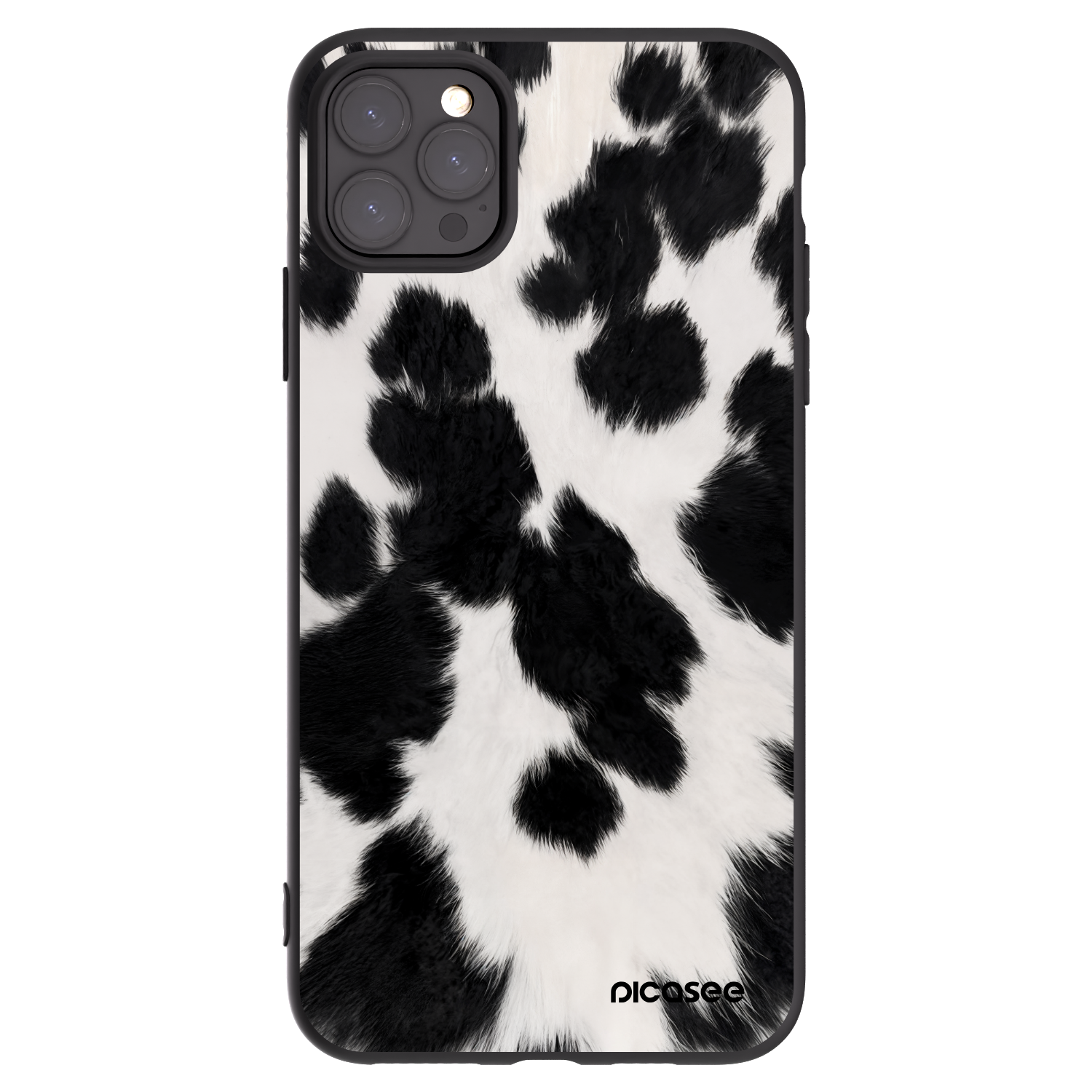 Picasee silikonowe czarne etui na Apple iPhone 11 Pro Max - Black Moo