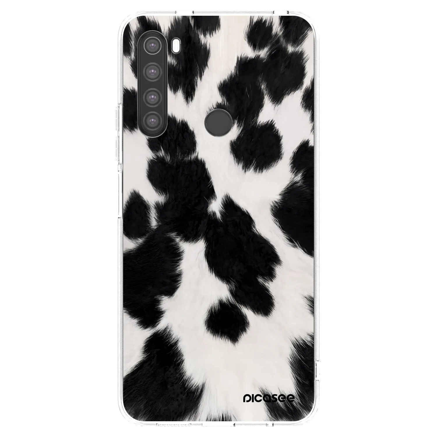 Picasee silikonowe przeźroczyste etui na Xiaomi Redmi Note 8 - Black Moo