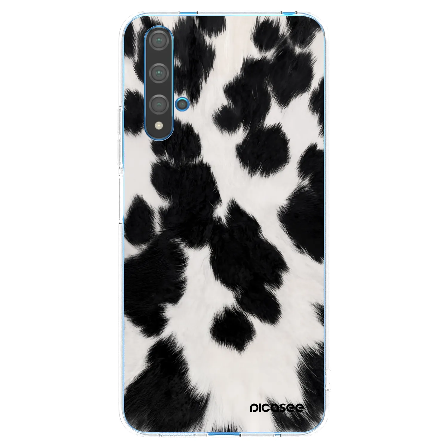 Picasee silikonowe przeźroczyste etui na Huawei Nova 5T - Black Moo