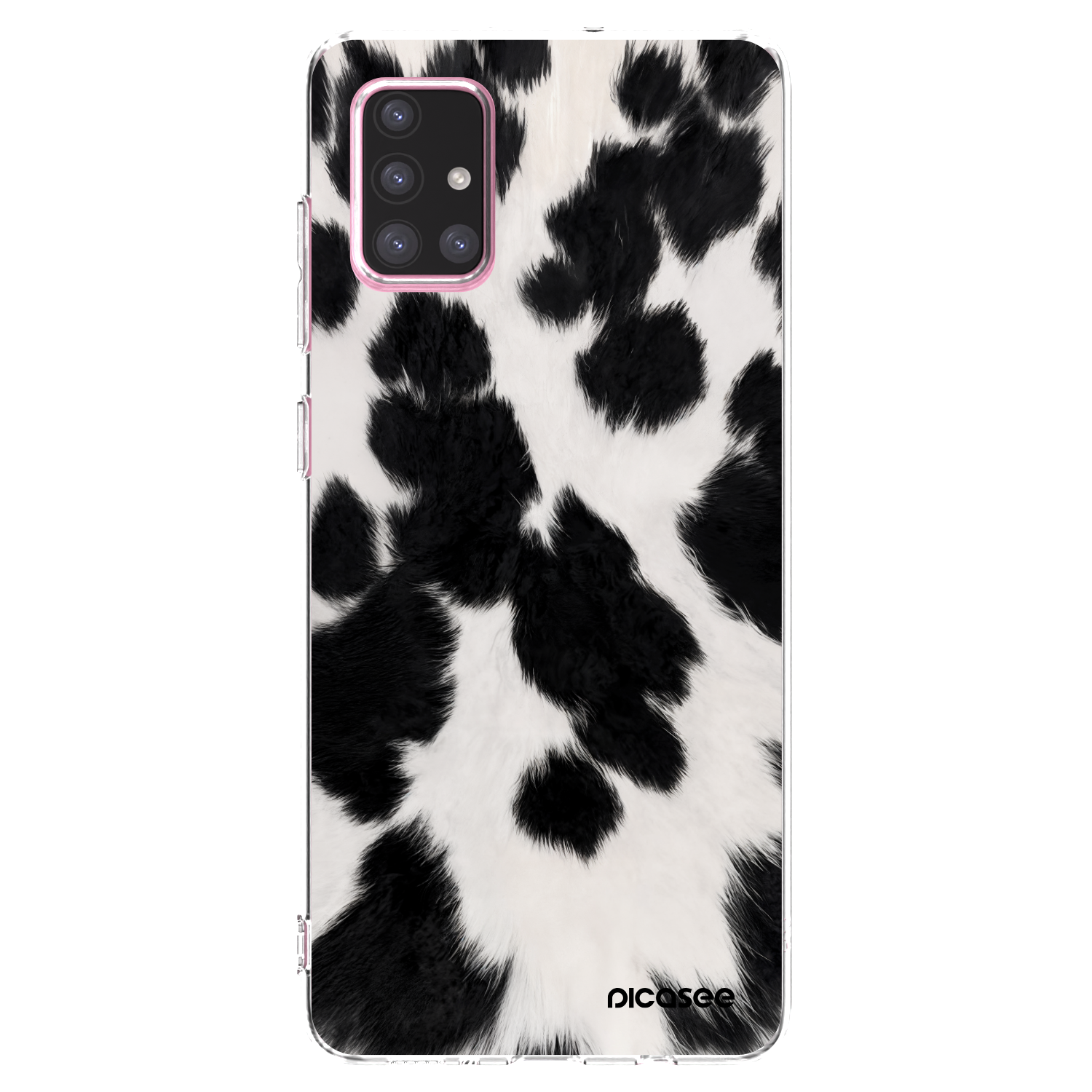 Picasee silikonowe przeźroczyste etui na Samsung Galaxy A71 A715F - Black Moo