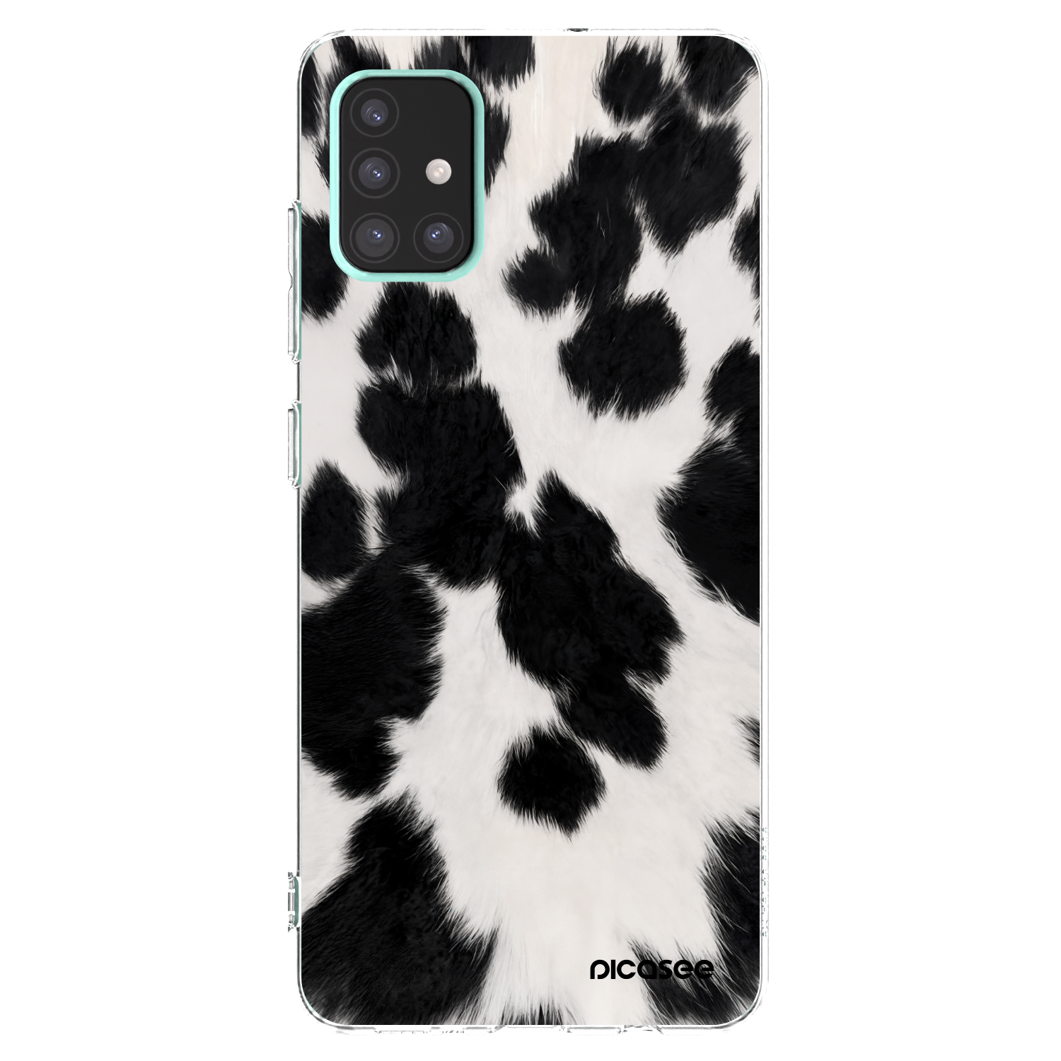 Picasee silikonowe przeźroczyste etui na Samsung Galaxy A51 A515F - Black Moo