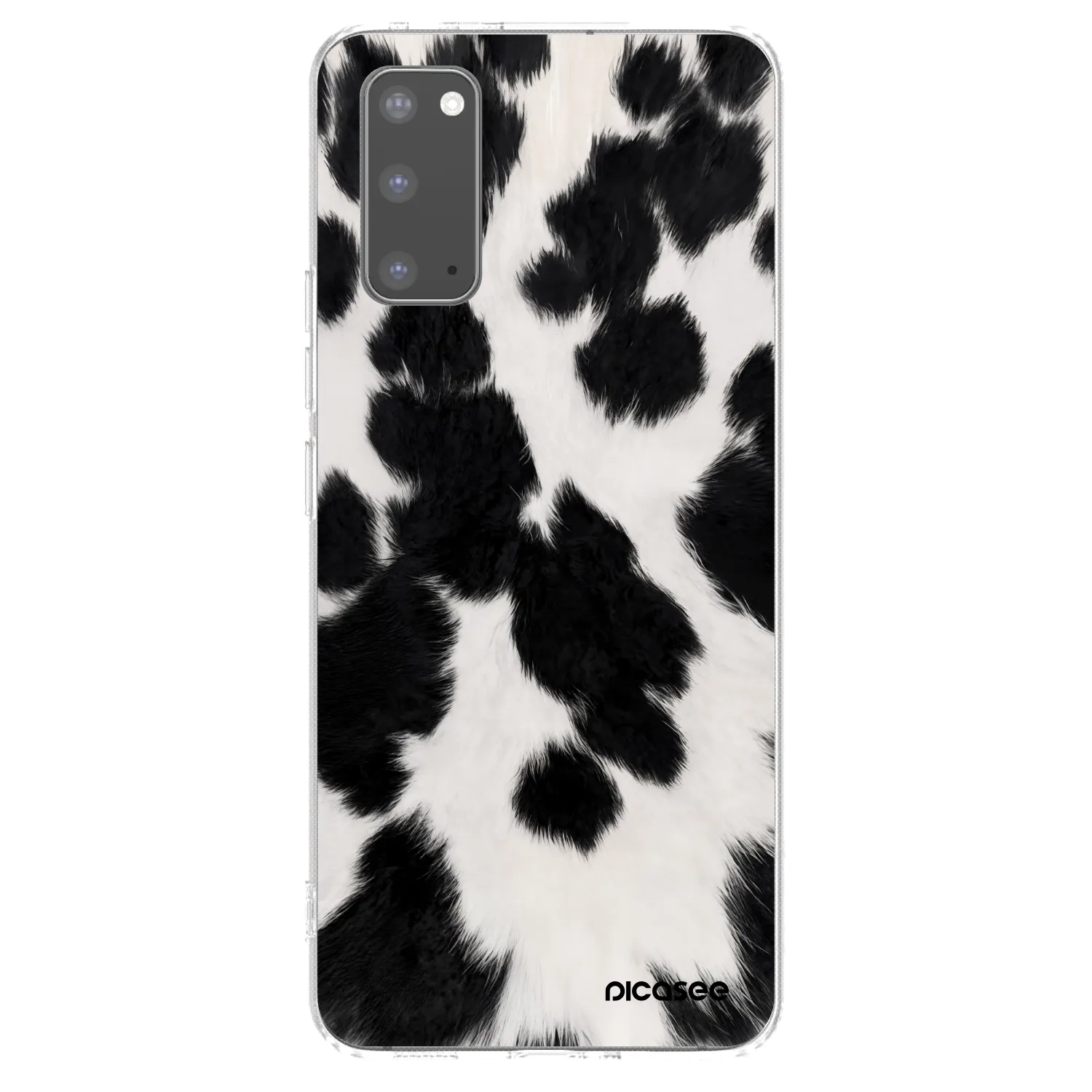Picasee silikonowe przeźroczyste etui na Samsung Galaxy S20 G980F - Black Moo