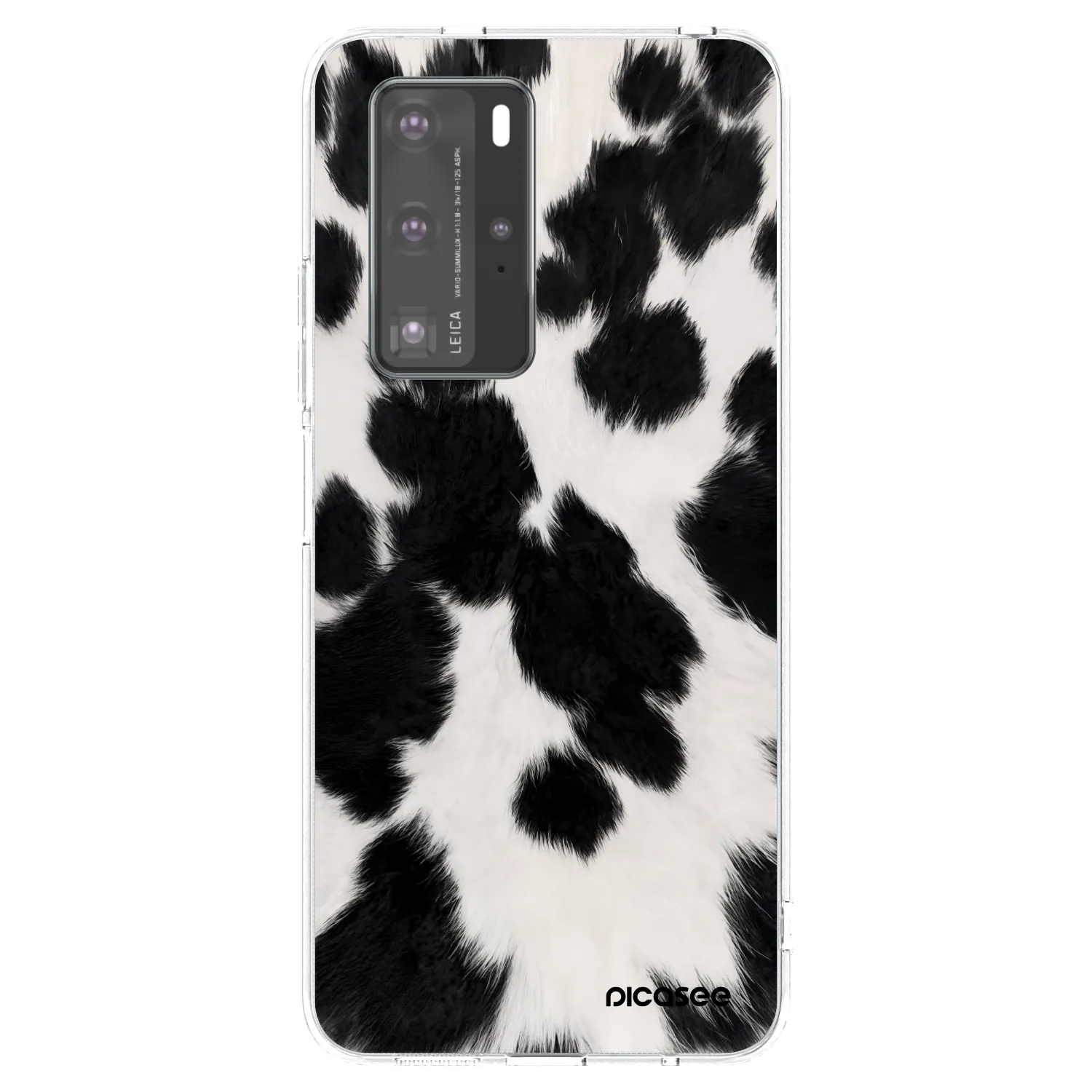 Picasee silikonowe przeźroczyste etui na Huawei P40 Pro - Black Moo