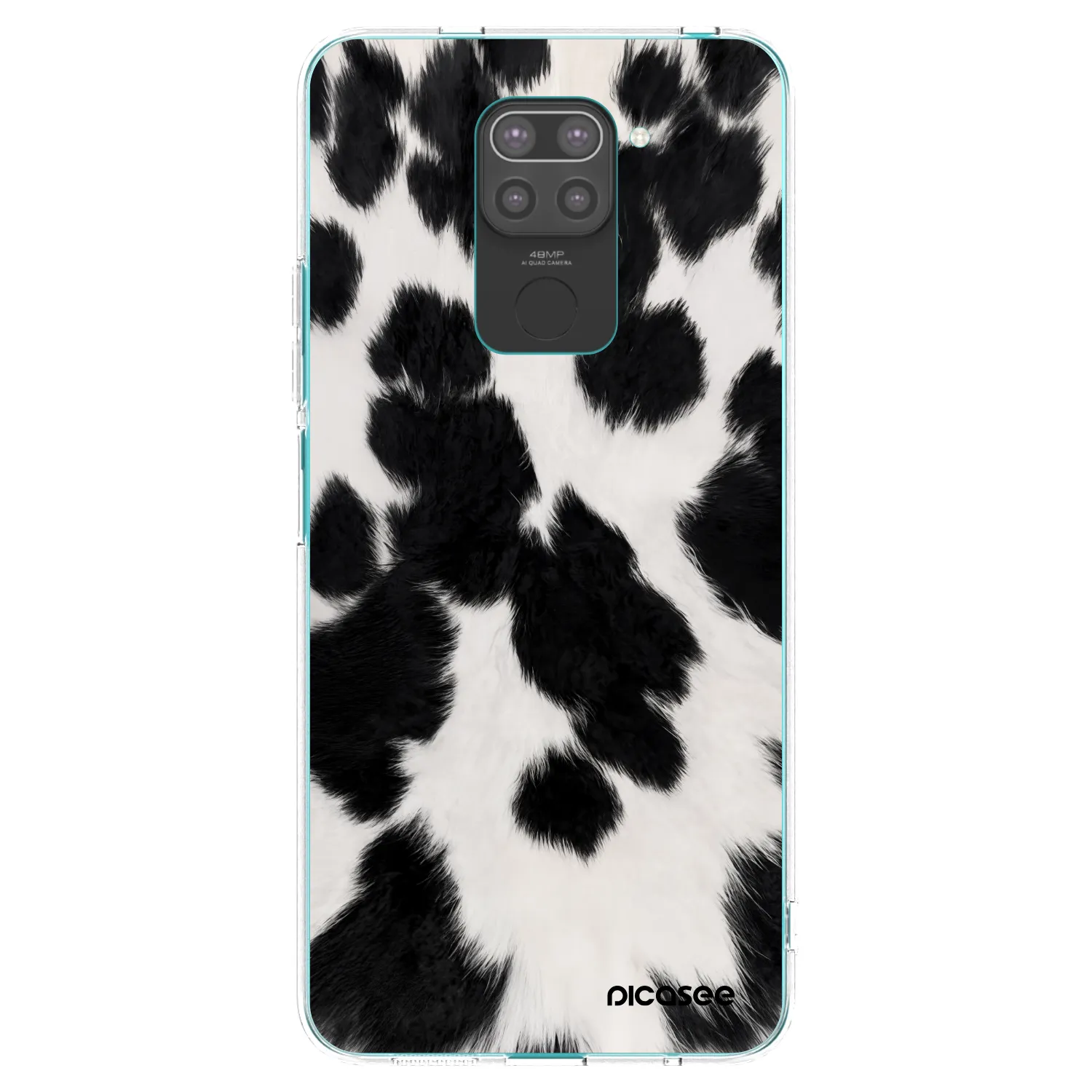 Picasee silikonowe czarne etui na Xiaomi Redmi Note 9 - Black Moo