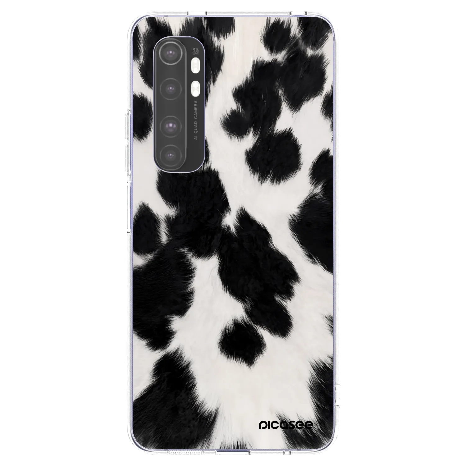 Picasee silikonowe przeźroczyste etui na Xiaomi Mi Note 10 Lite - Black Moo
