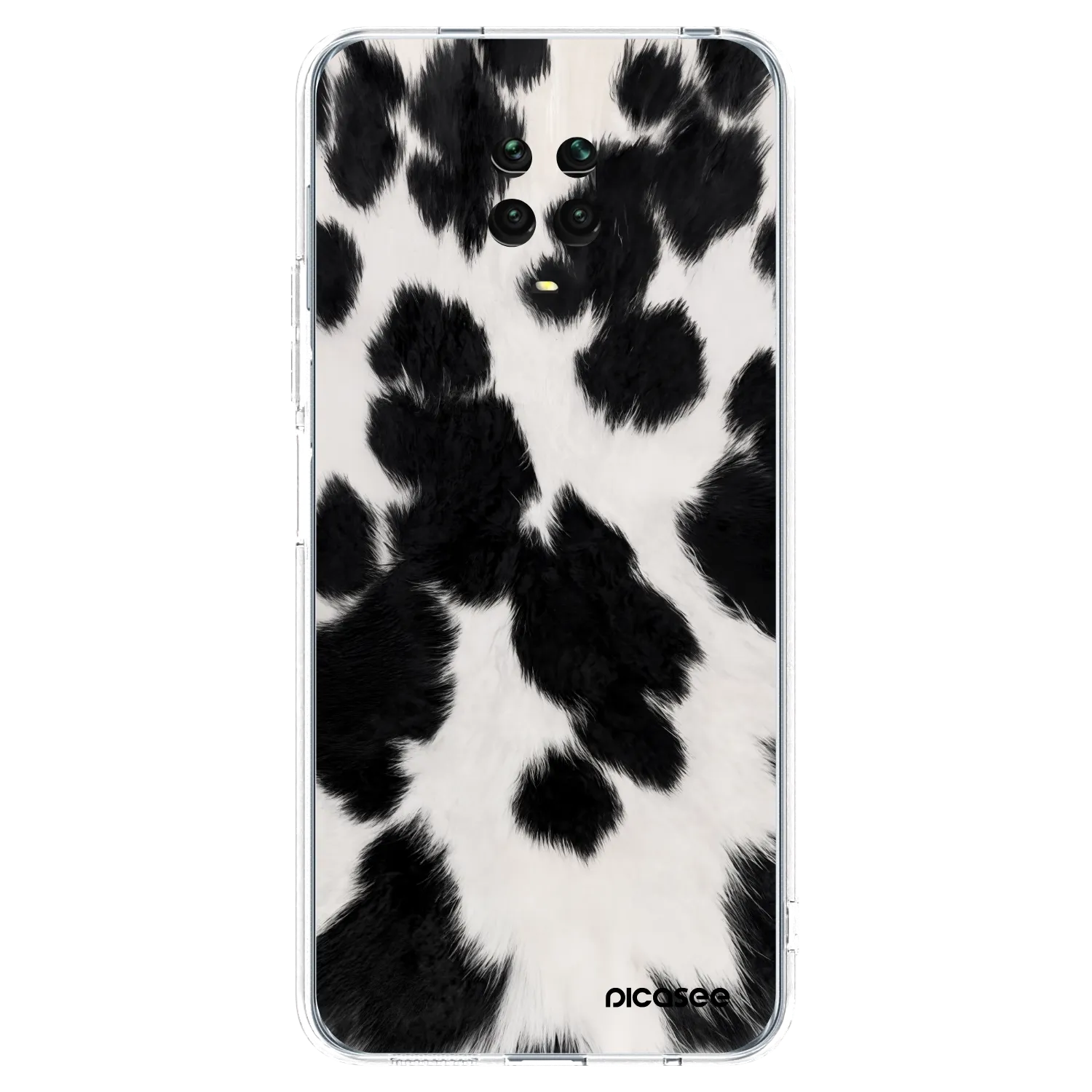 Picasee silikonowe przeźroczyste etui na Xiaomi Redmi Note 9S - Black Moo