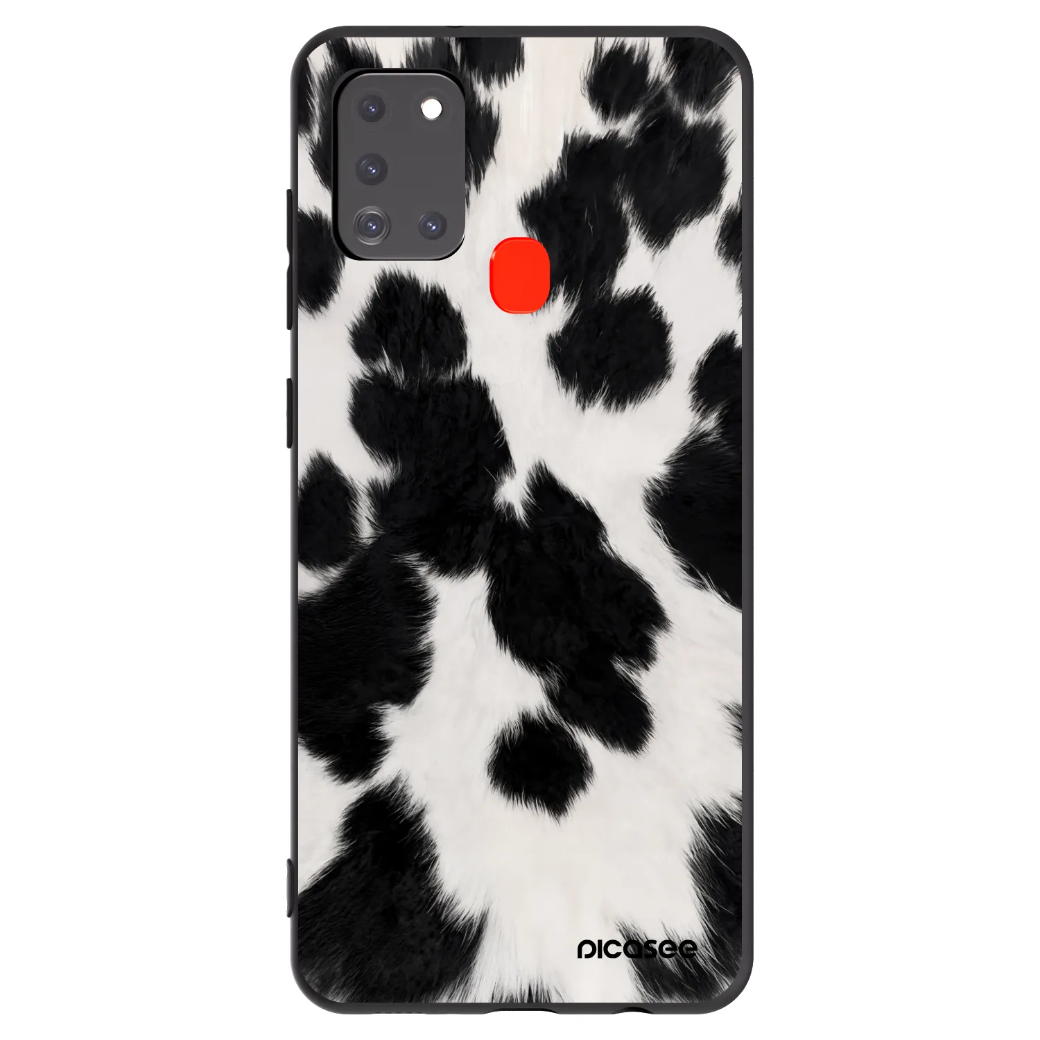 Picasee silikonowe czarne etui na Samsung Galaxy A21s - Black Moo