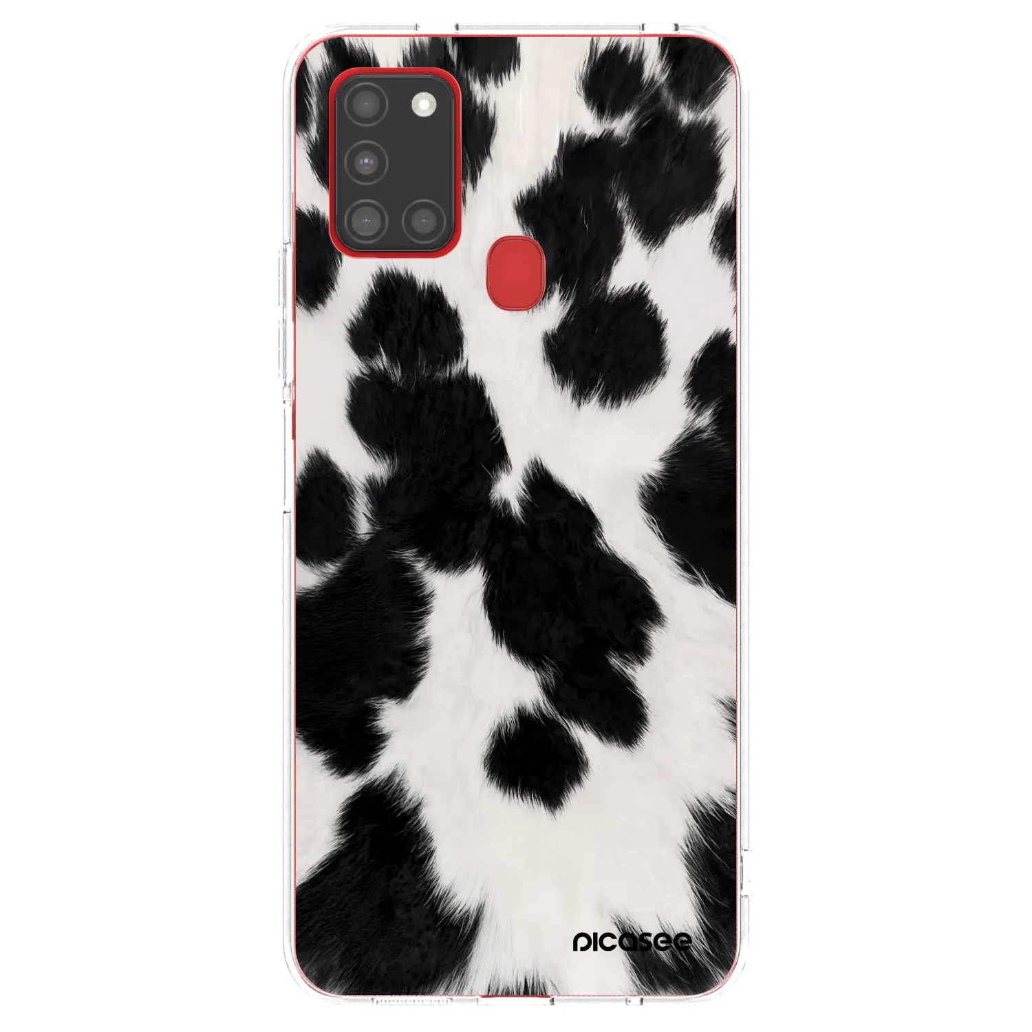 Picasee silikonowe przeźroczyste etui na Samsung Galaxy A21s - Black Moo