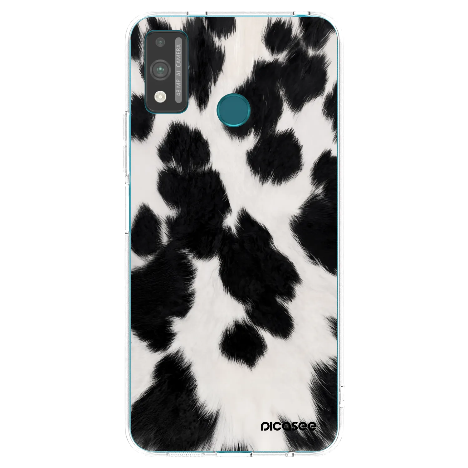 Picasee silikonowe przeźroczyste etui na Honor 9X Lite - Black Moo