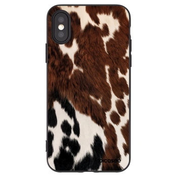 Picasee silikonowe czarne etui na Apple iPhone X/XS - Rust