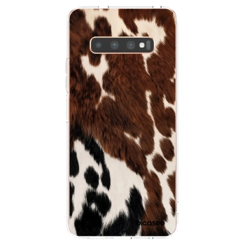 Picasee silikonowe przeźroczyste etui na Samsung Galaxy S10 Plus G975 - Rust