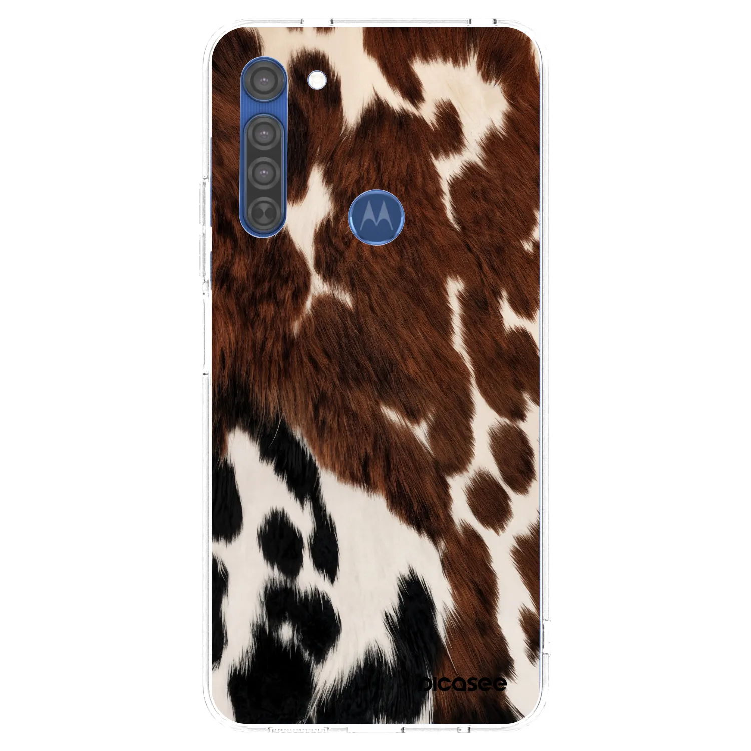 Picasee silikonowe przeźroczyste etui na Motorola Moto G8 - Rust