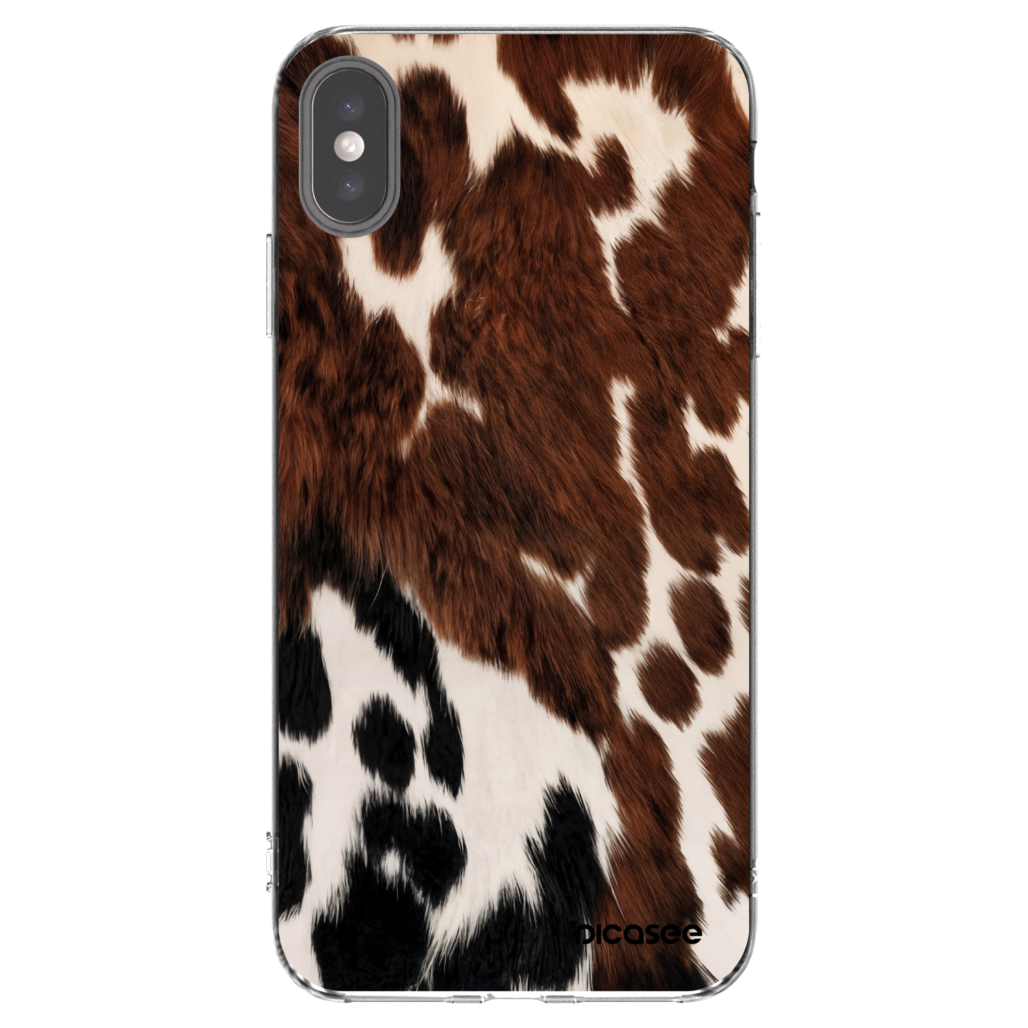 Picasee silikonowe przeźroczyste etui na Apple iPhone XS Max - Rust