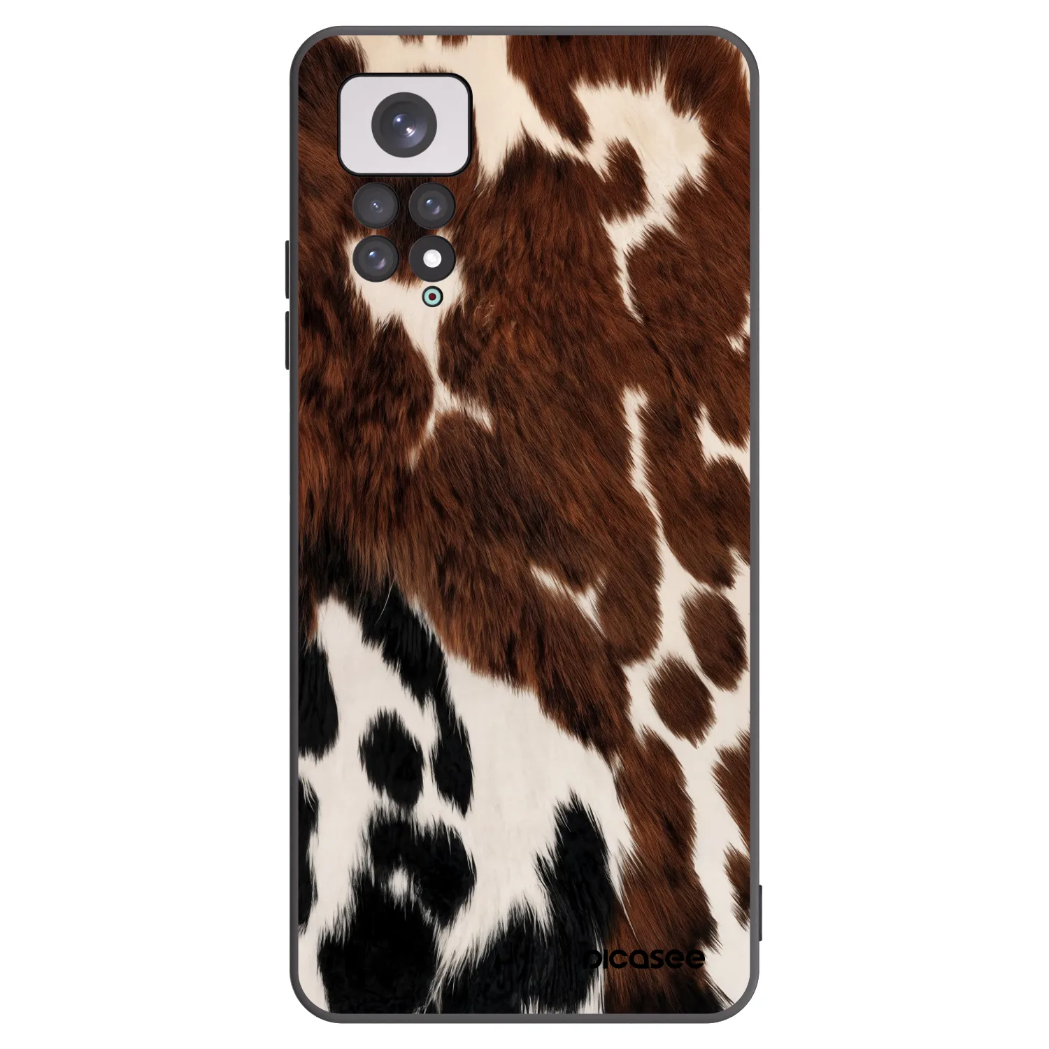 Picasee silikonowe czarne etui na Xiaomi Redmi Note 11 - Rust