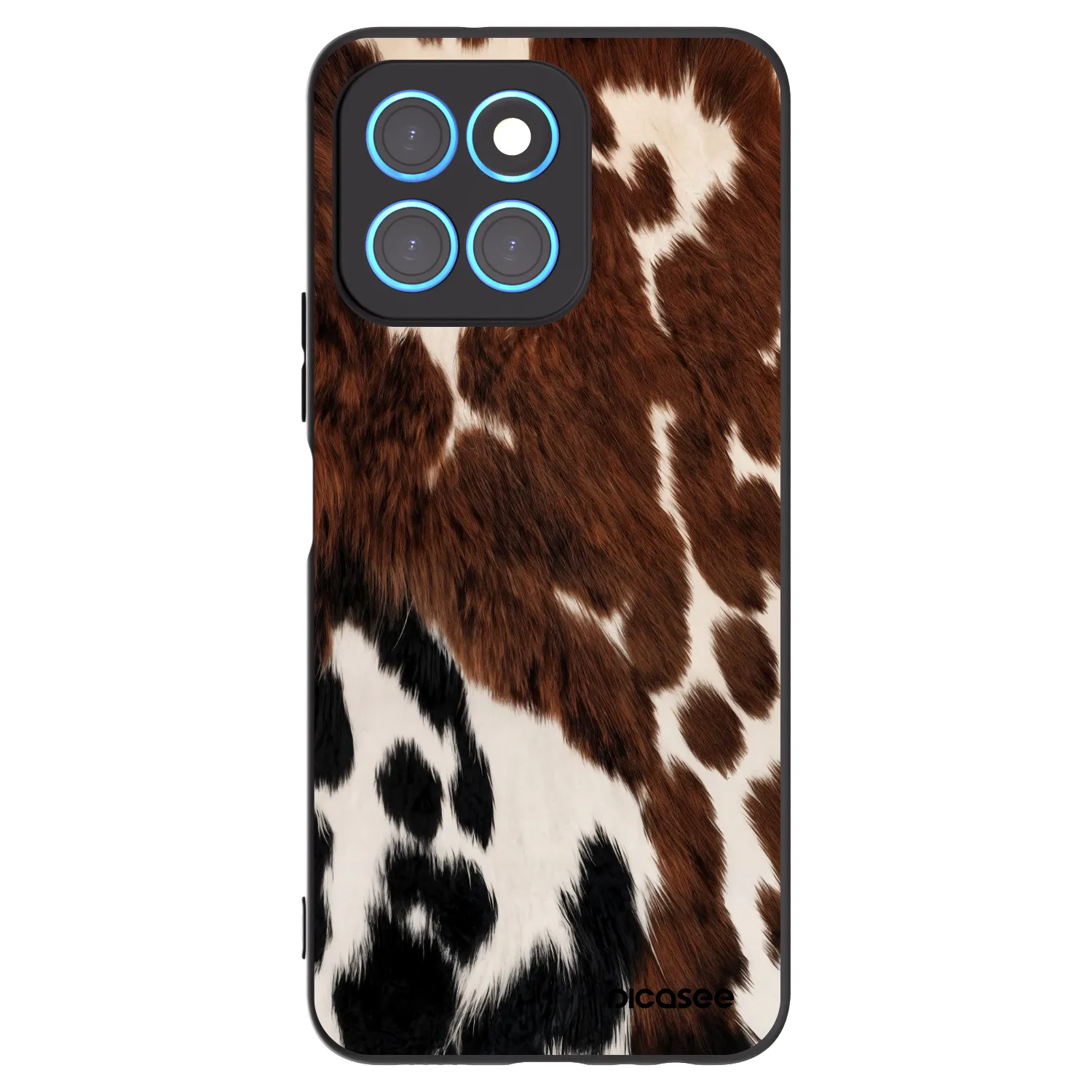 Picasee silikonowe czarne etui na Honor X8 5G - Rust