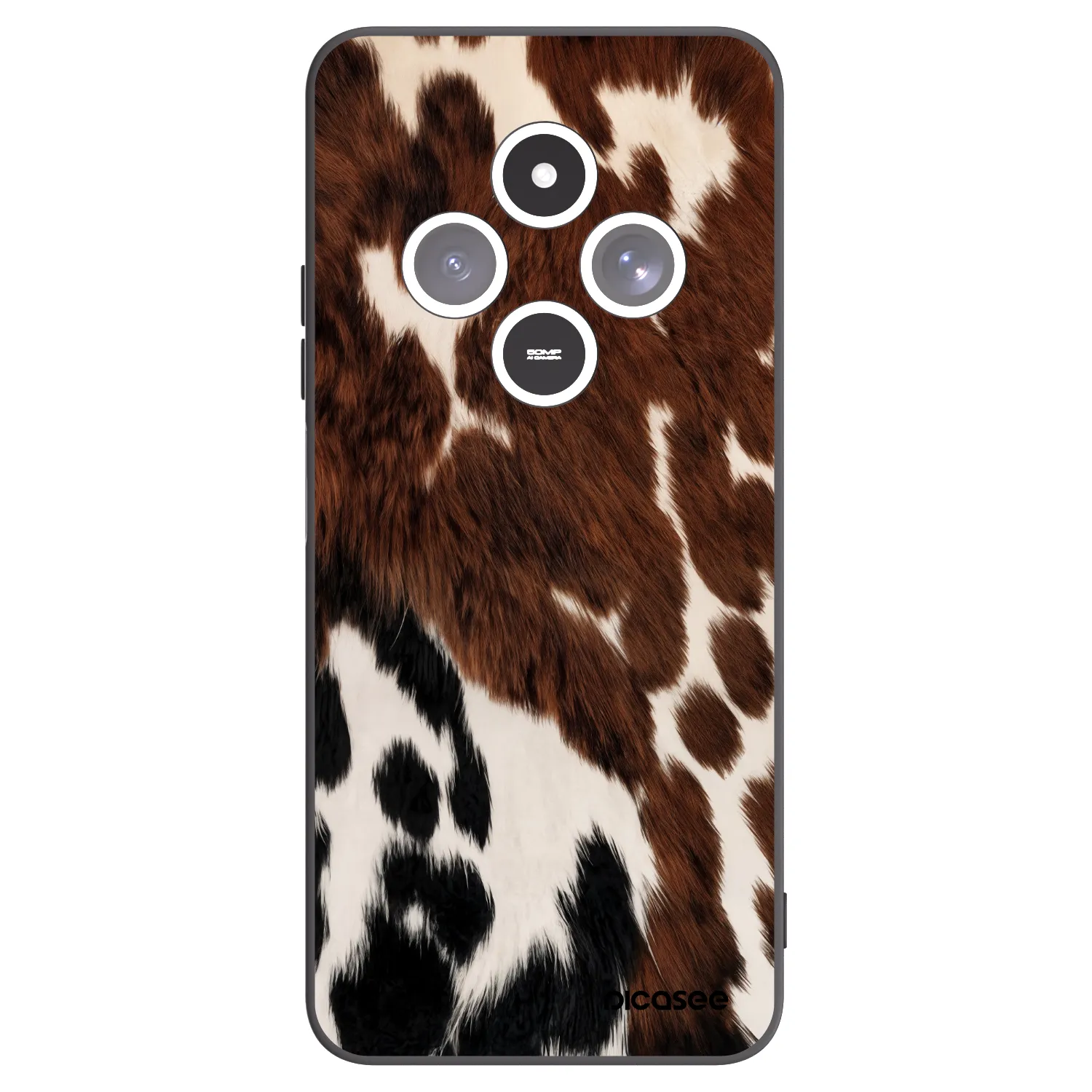 Picasee silikonowe czarne etui na Xiaomi Redmi 14C - Rust